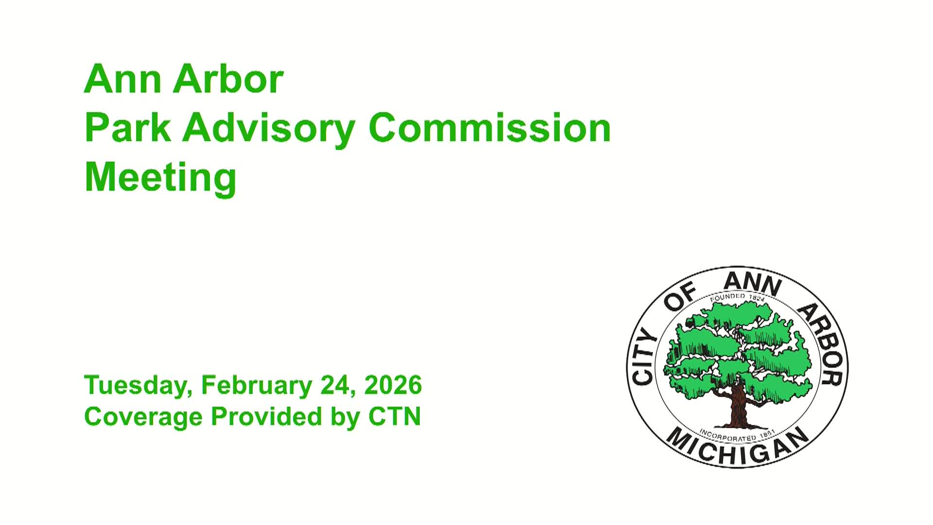 Thumbnail image for Park Advisory Commission Meeting 2/24/26