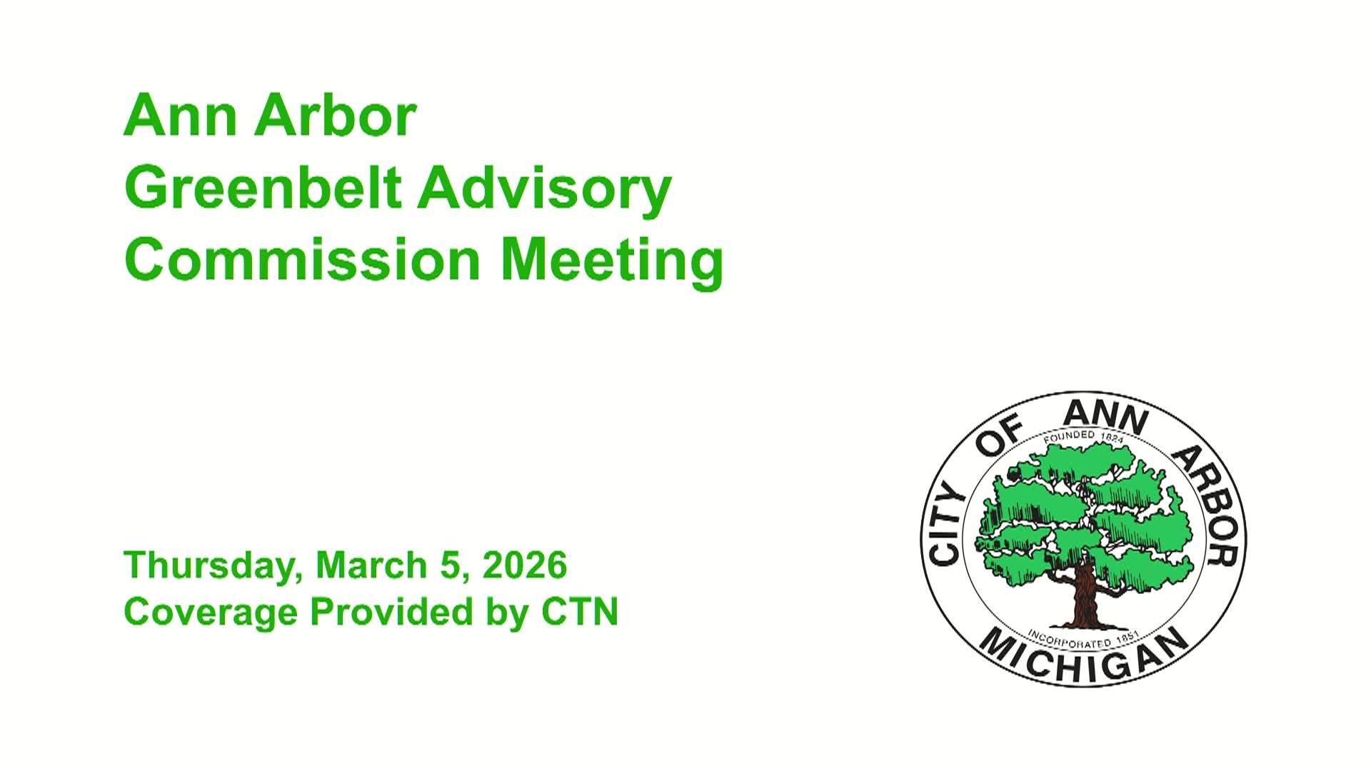 Thumbnail image for Greenbelt Advisory Commission Meeting 3/4/26