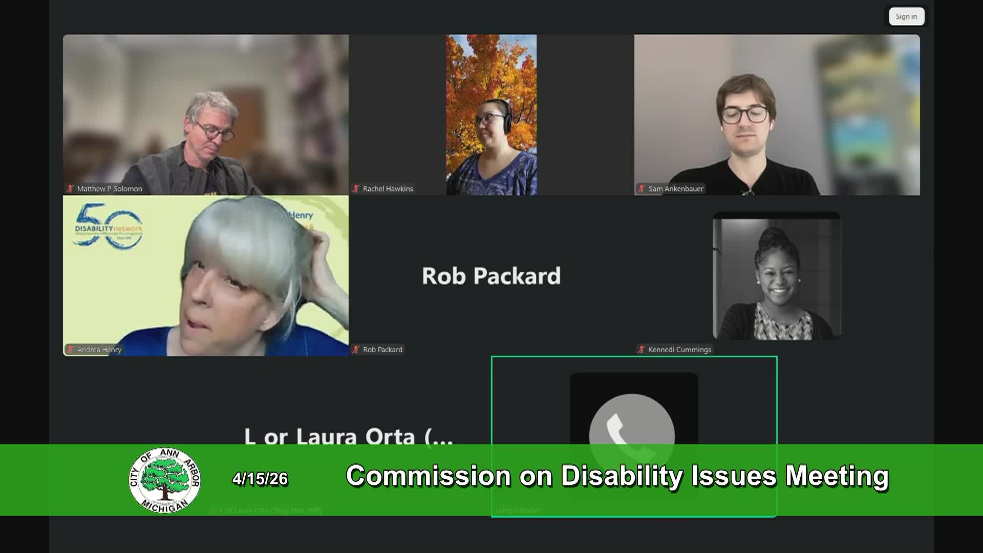 Thumbnail image for Commission on Disability Issues Meeting 4/15/26