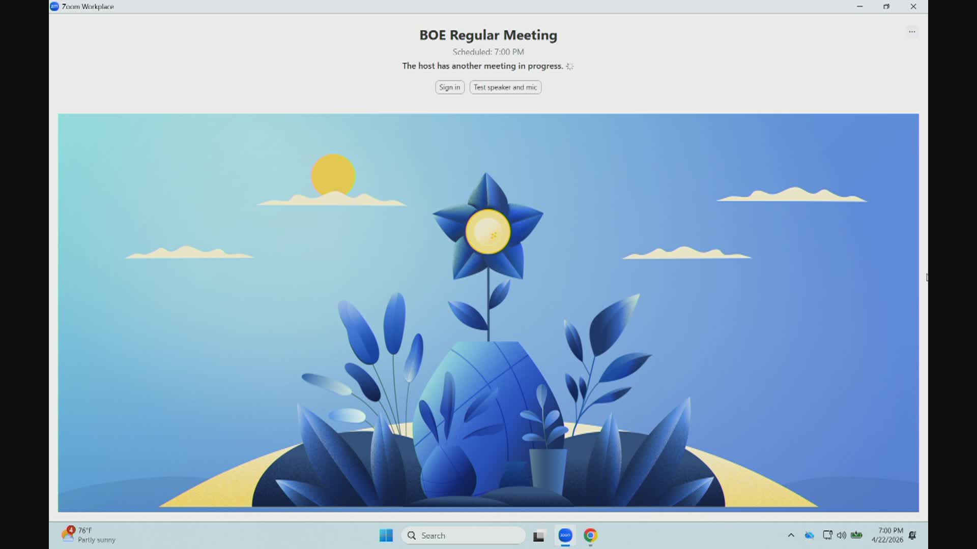 Thumbnail image for Board of Education Meeting 4/22/26