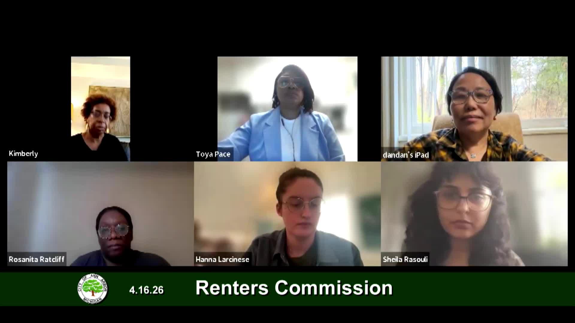 Thumbnail image for Renters Commission Meeting 4/16/26