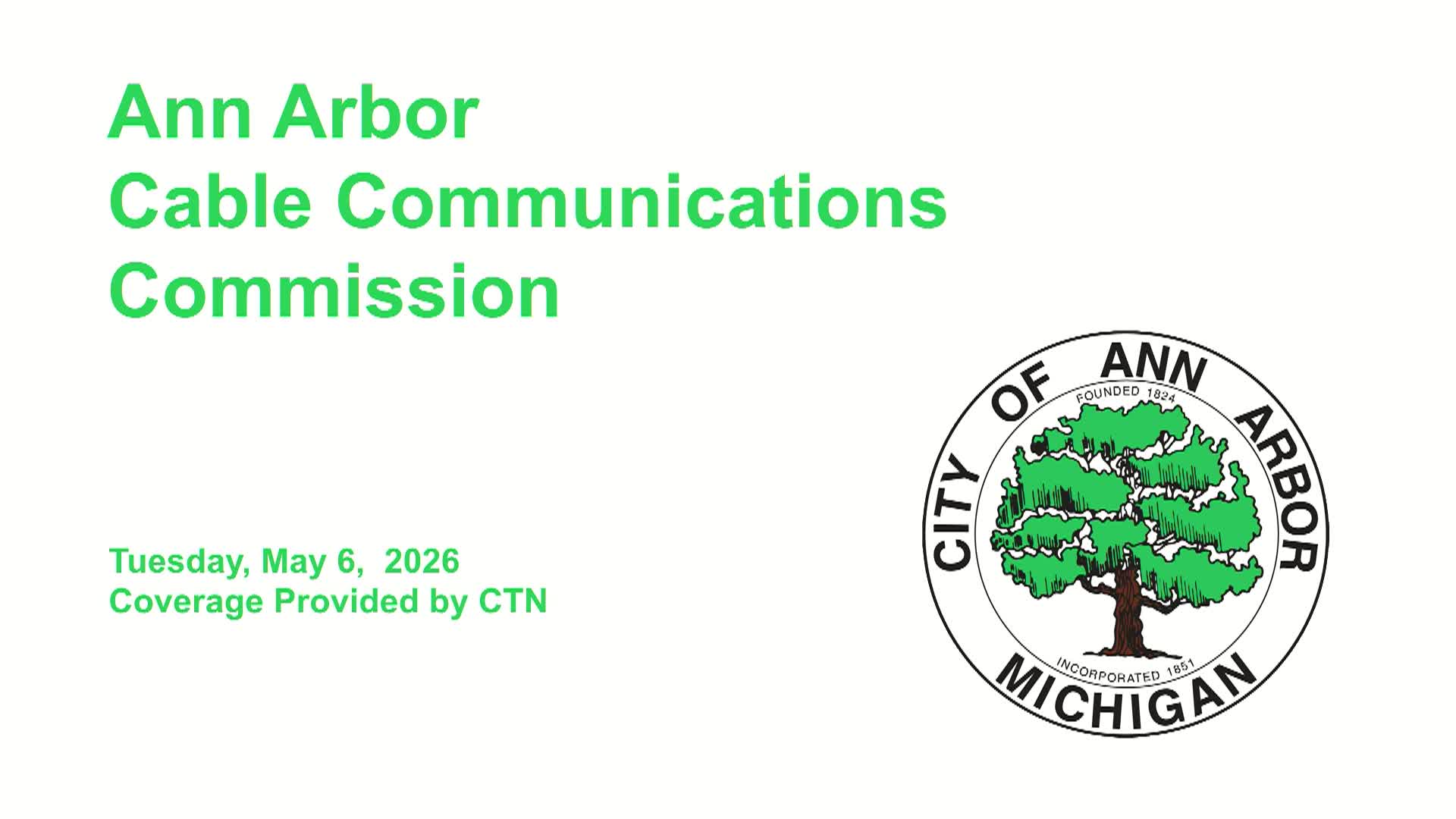 Thumbnail image for Cable Communications Commission Meeting 5/6/26