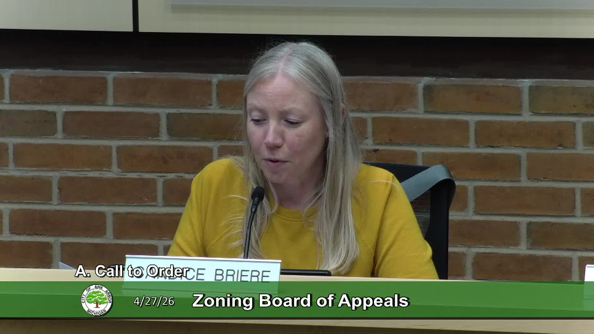 Thumbnail image for Zoning Board of Appeals Meeting 5/27/26