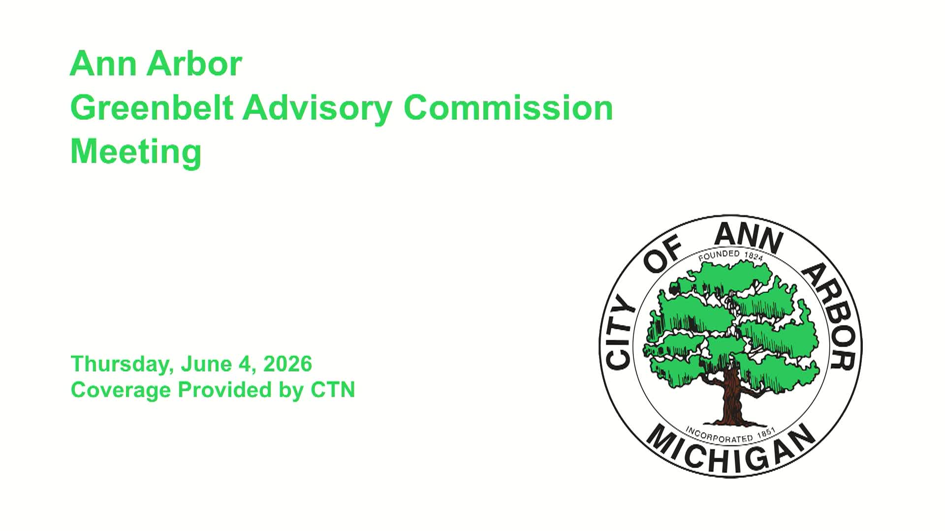 Thumbnail image for Greenbelt Advisory Commission Meeting 6/4/26