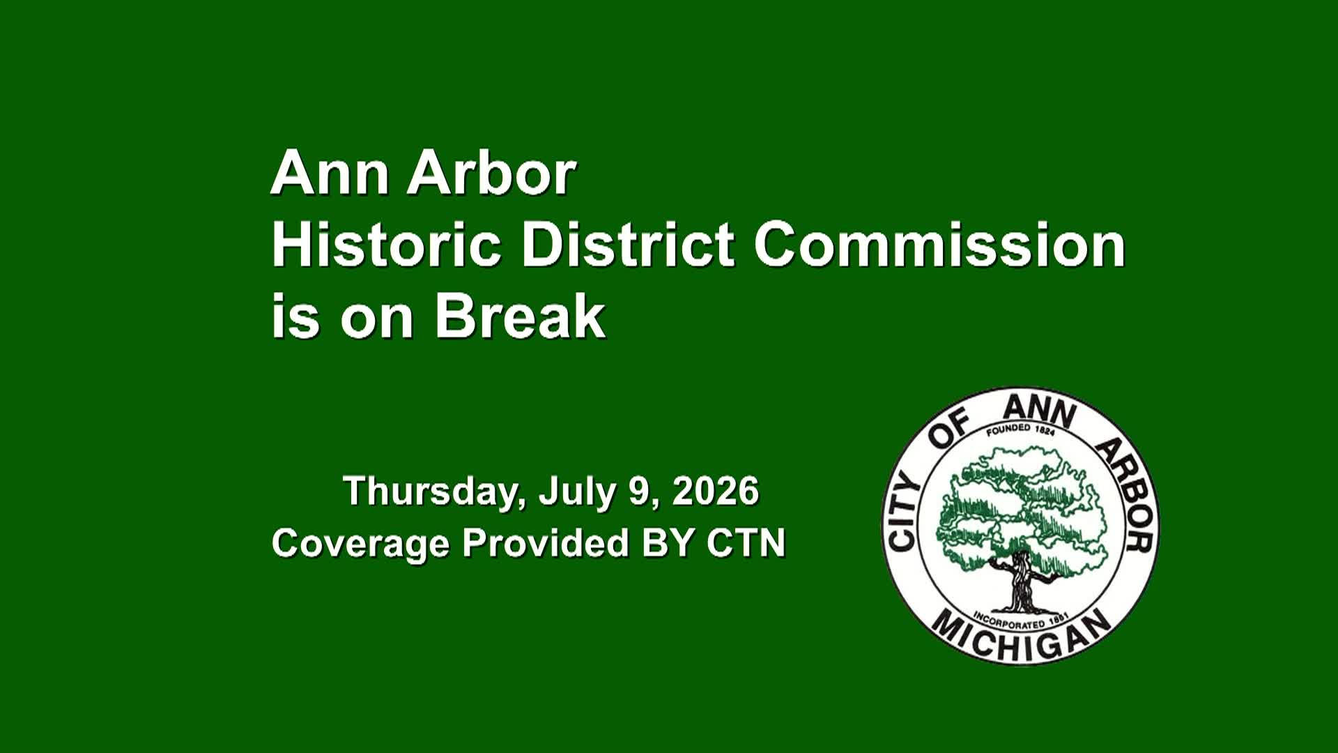 Thumbnail image for Historic District Commission Meeting 7/9/26