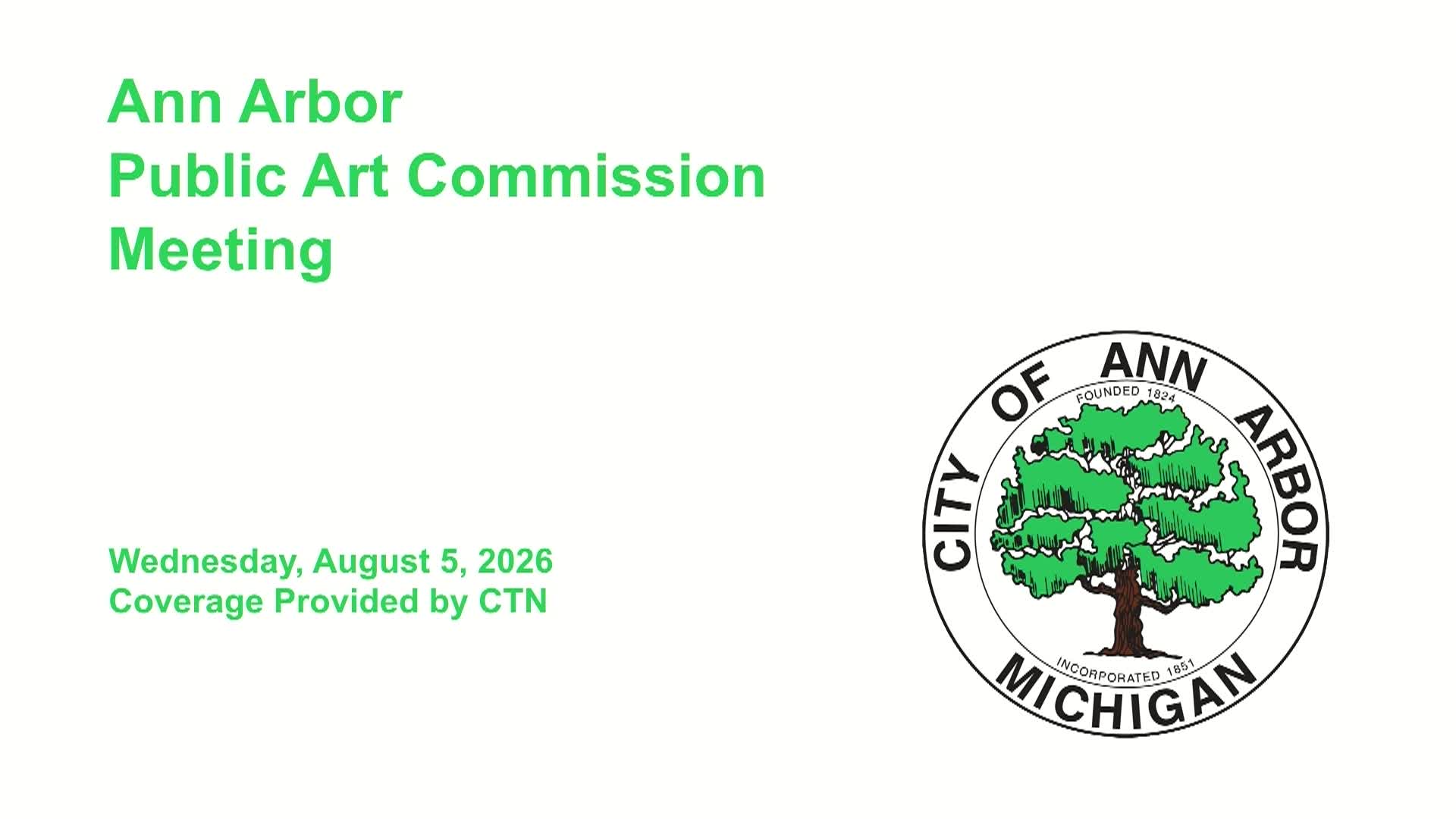 Thumbnail image for Public Art Commission Meeting 8/5/26