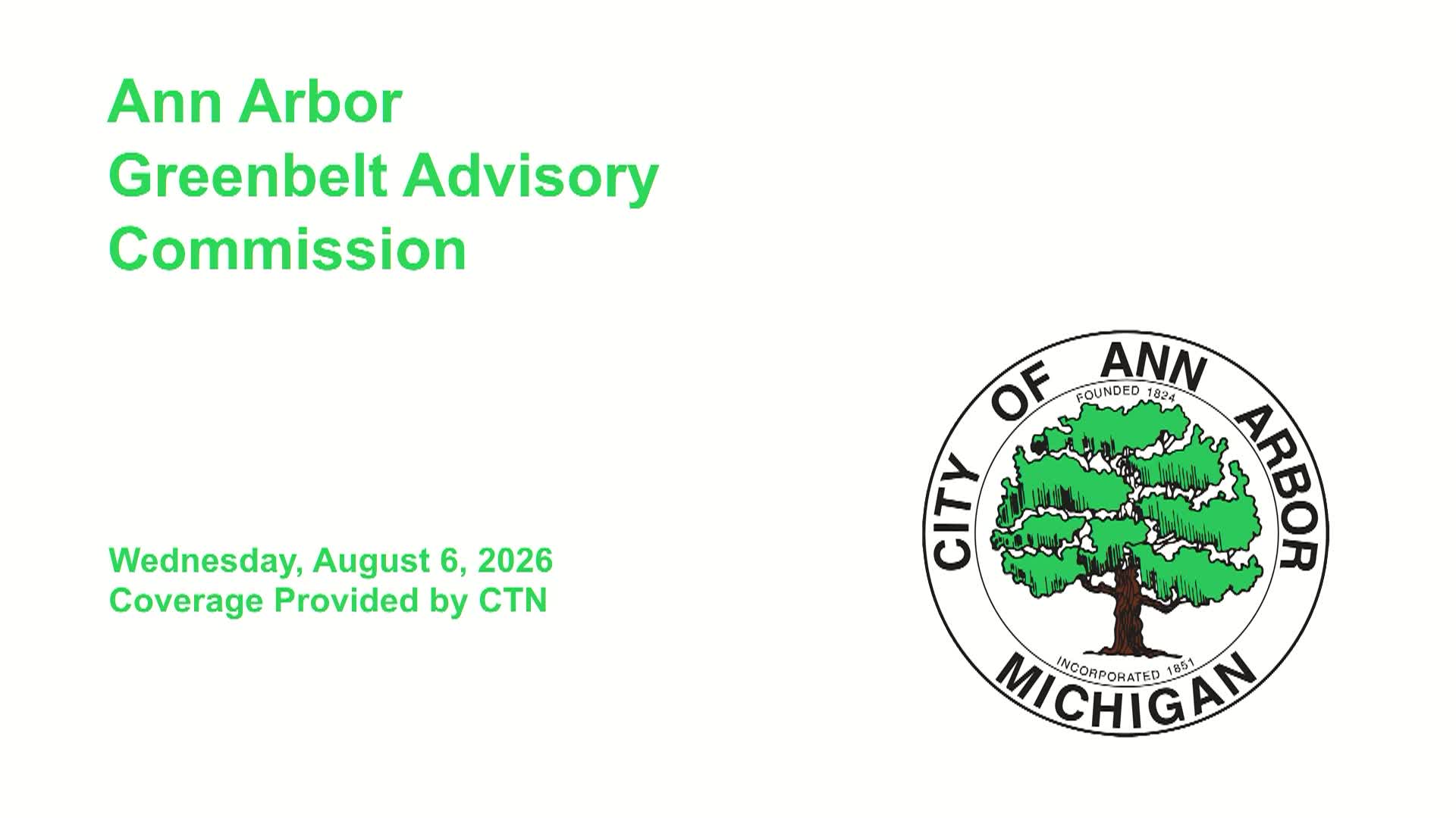 Thumbnail image for Greenbelt Advisory Commission Meeting 8/6/26