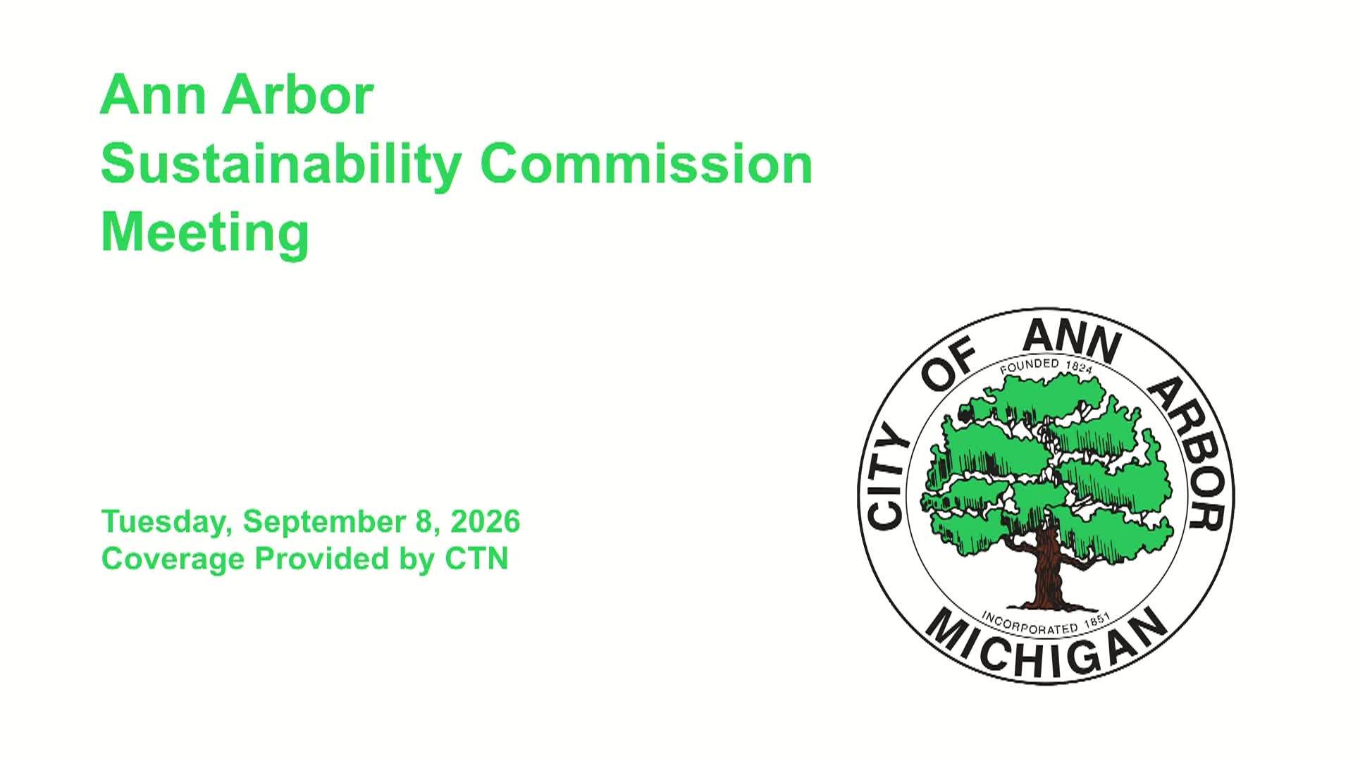 Thumbnail image for Sustainability Commission Meeting 9/8/26