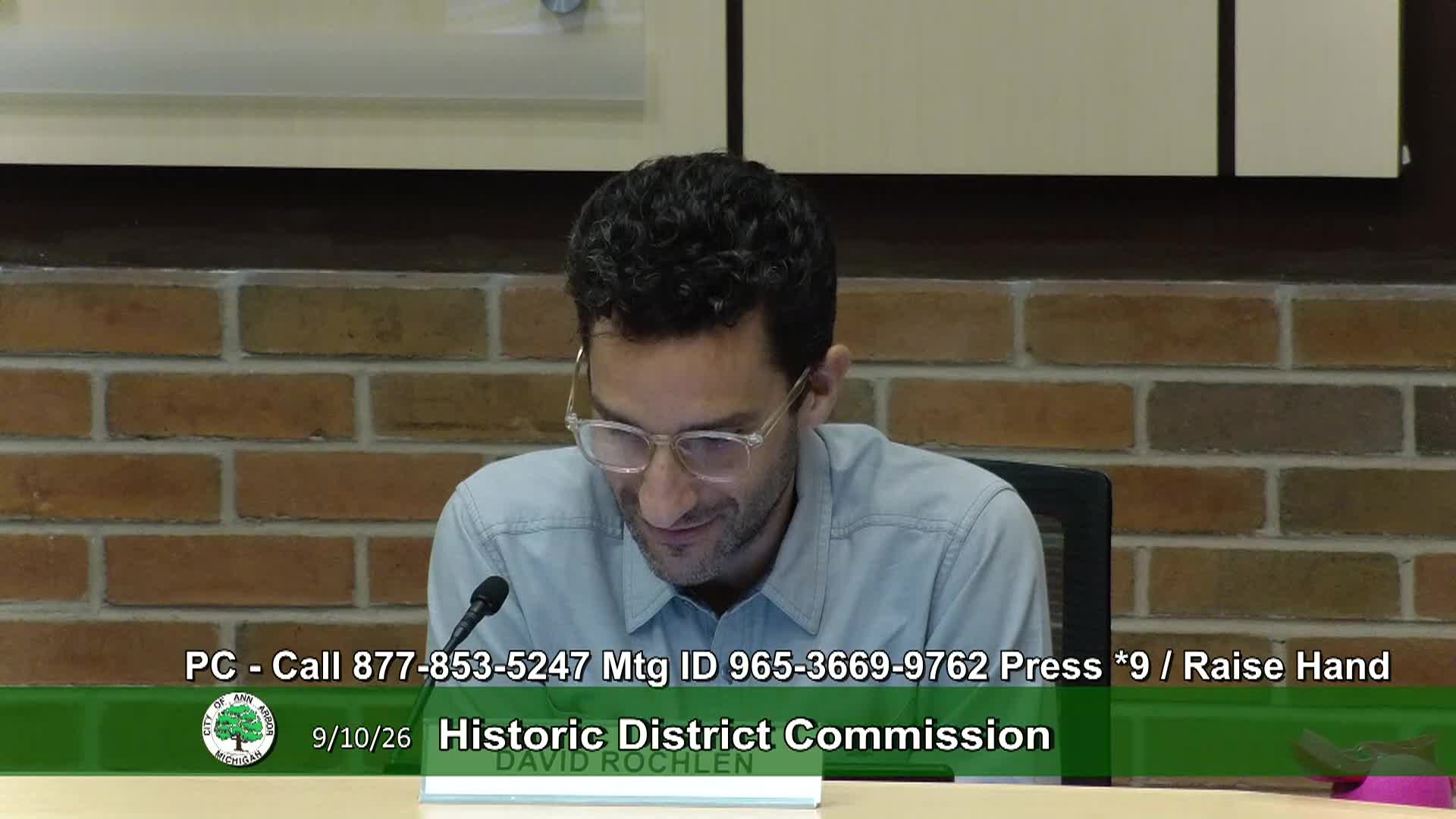 Thumbnail image for Historic District Commission Meeting 9/10/26