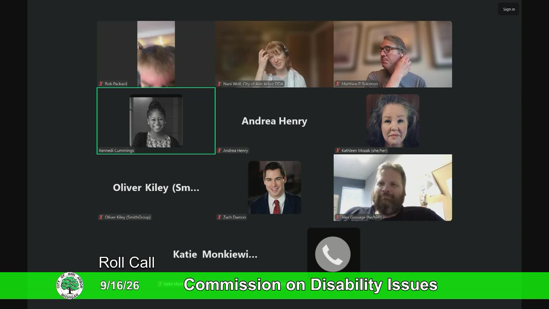 Thumbnail image for Commission on Disability Issues Meeting 9/16/26