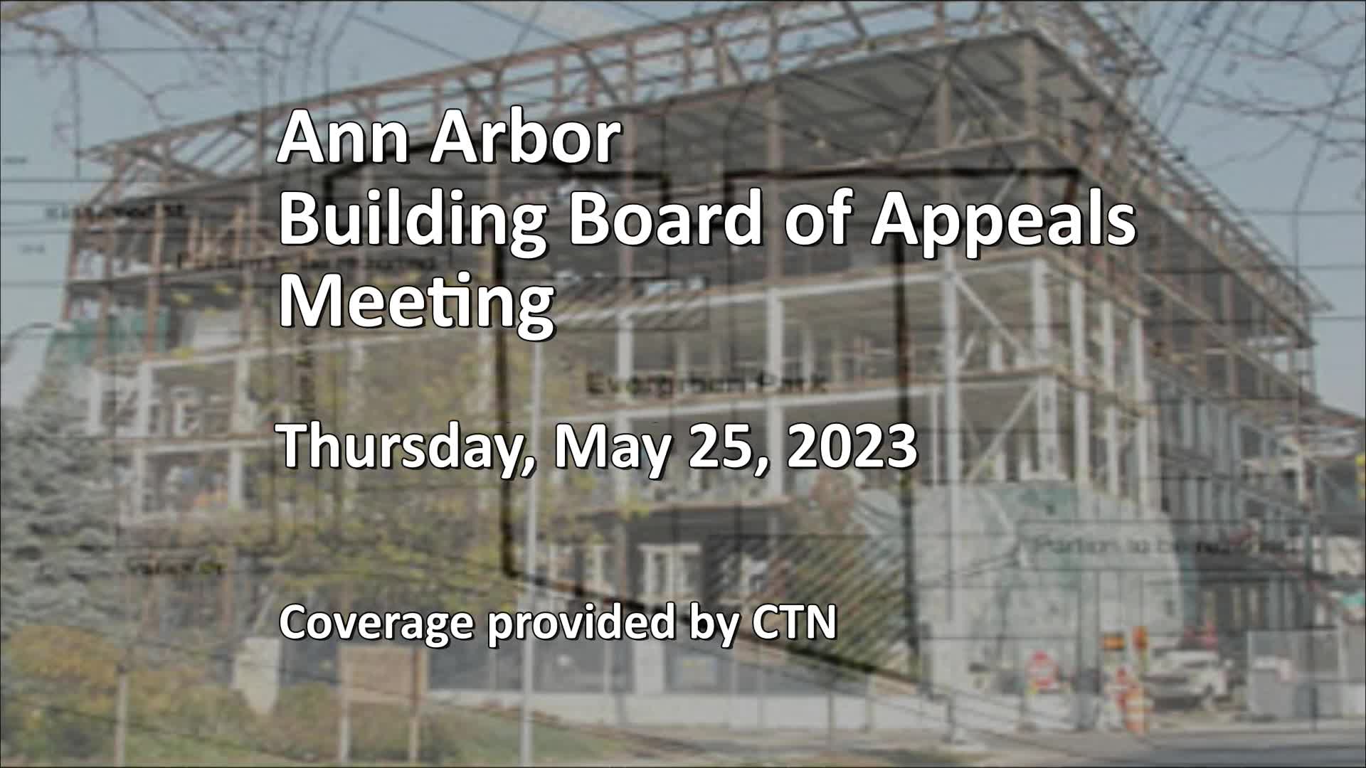 Thumbnail image for Building Board of Appeals Meeting 5/25/23