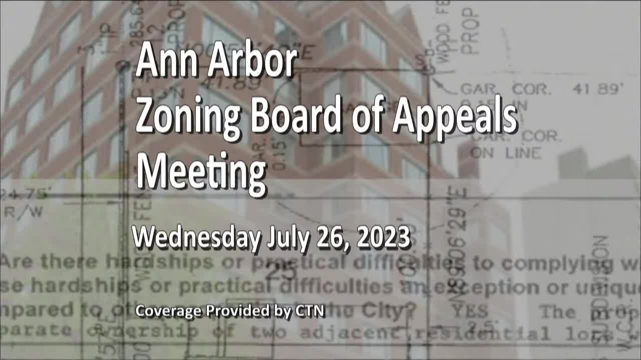 Thumbnail image for Zoning Board of Appeals Meeting 7/26/23