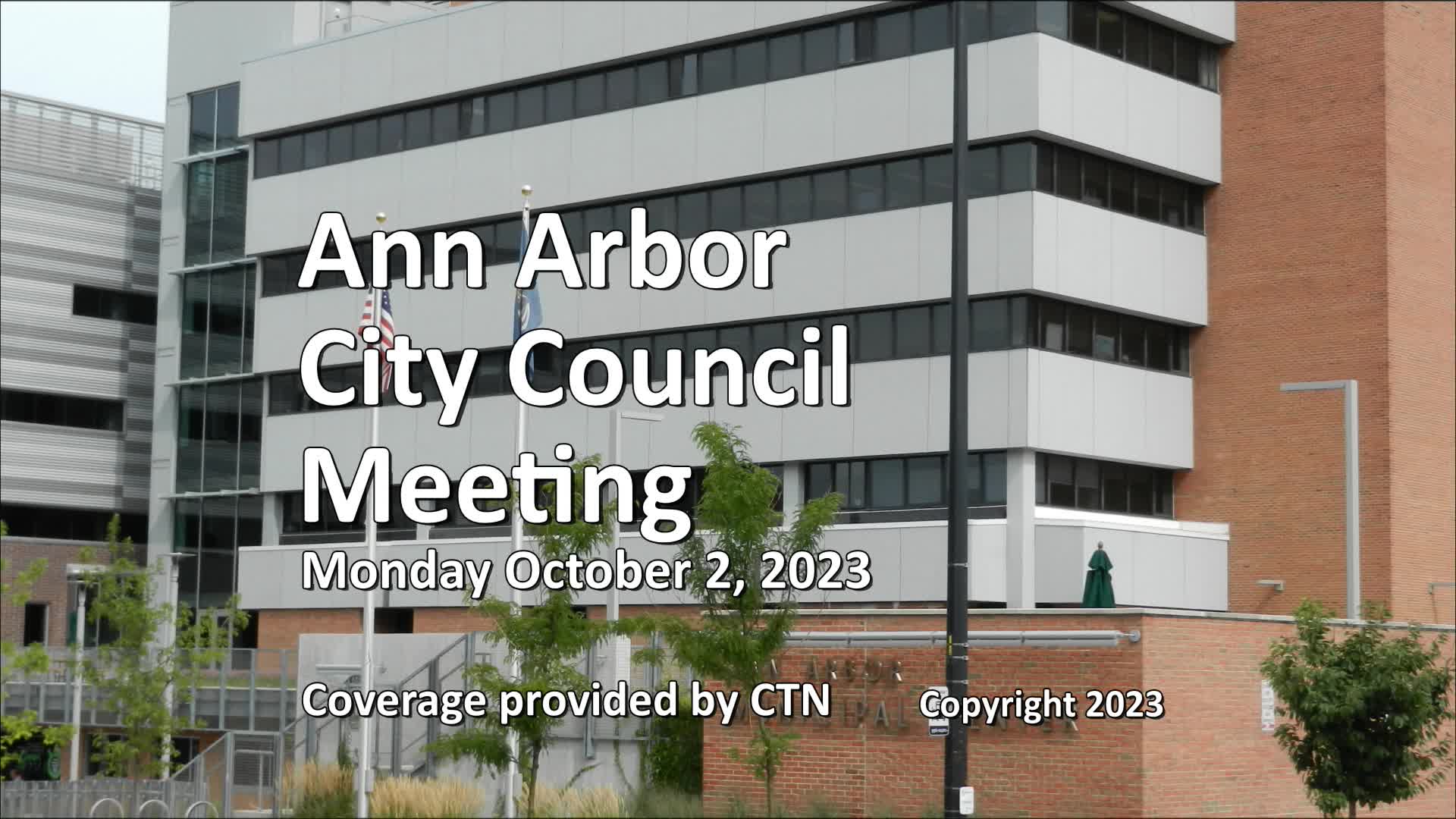 Thumbnail image for City Council Meeting 10/2/23