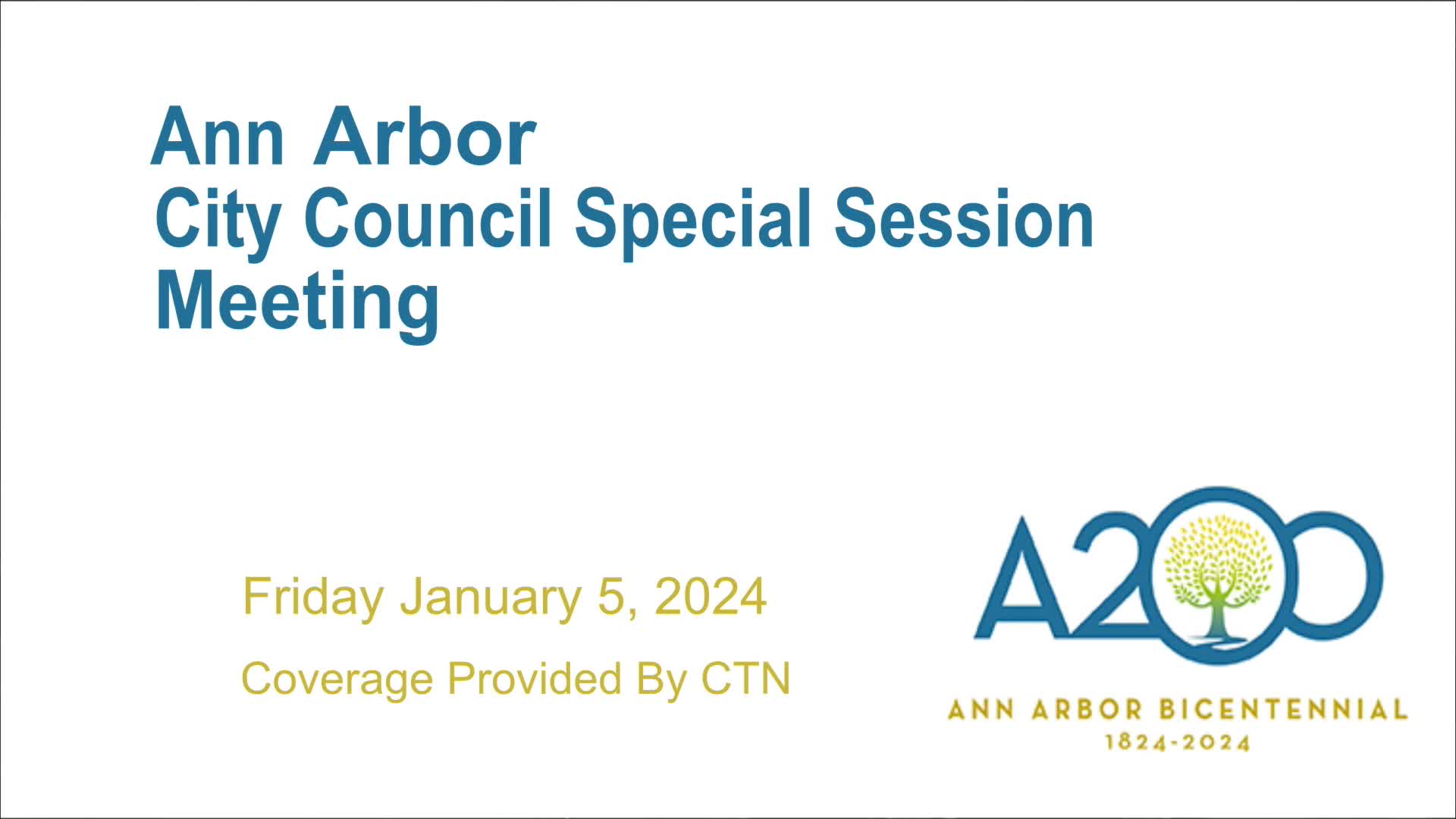 Thumbnail image for City Council Special Meeting 1/5/24