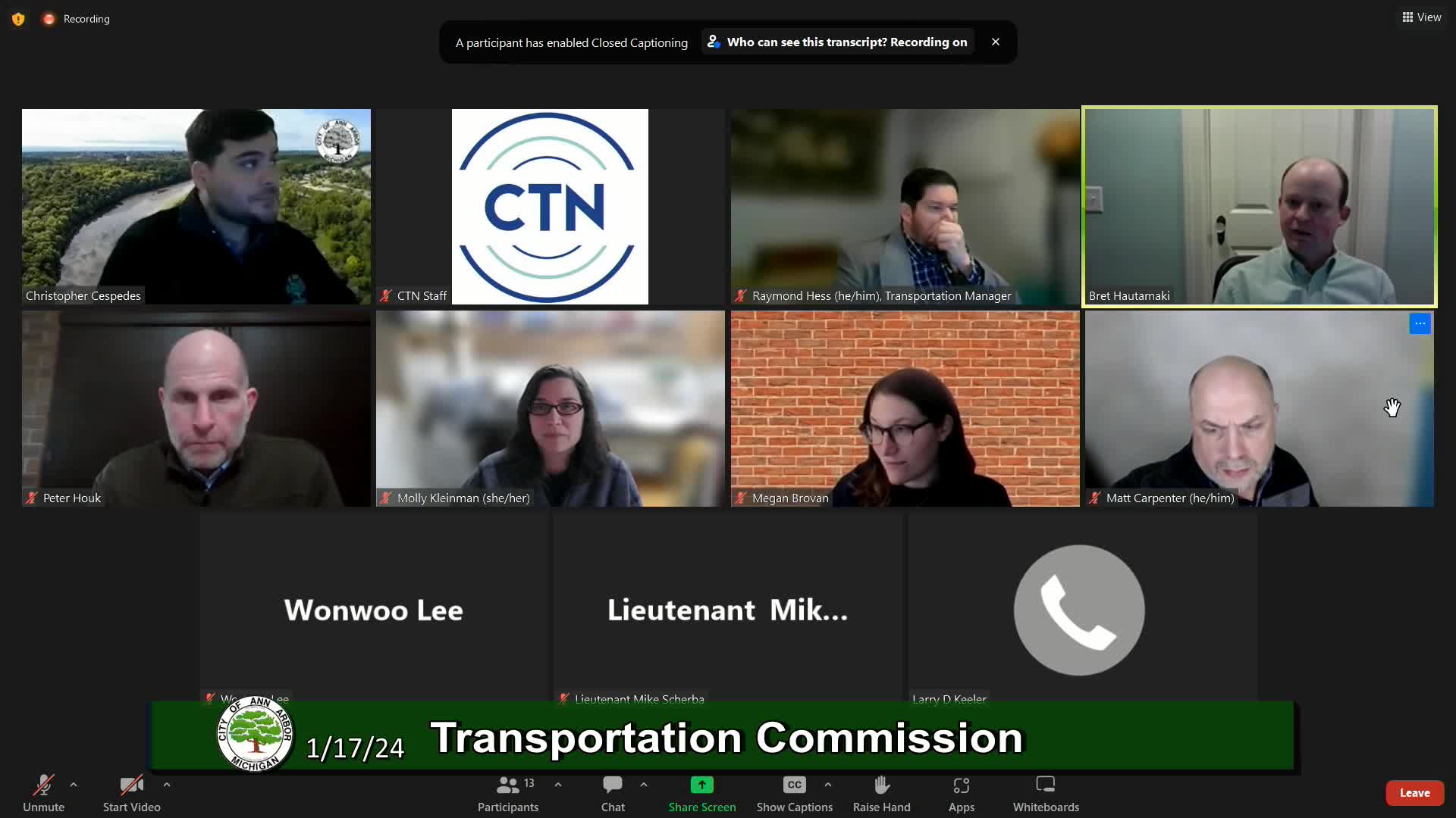 Thumbnail image for Transportation Commission Meeting 1/17/24