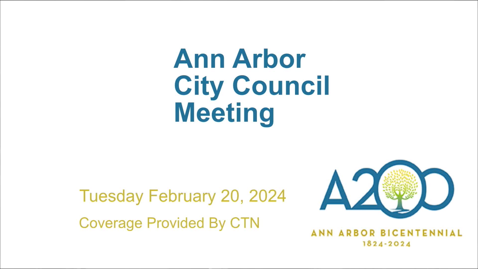 Thumbnail image for City Council Meeting 2/20/24