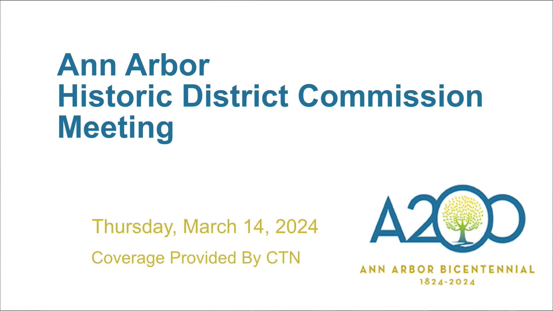 Thumbnail image for Historic District Commission Meeting 3/14/24