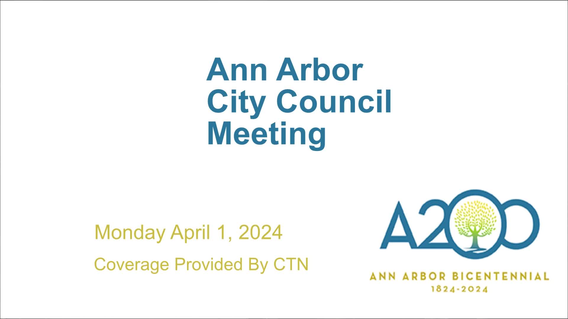 Thumbnail image for City Council Meeting 4/1/24