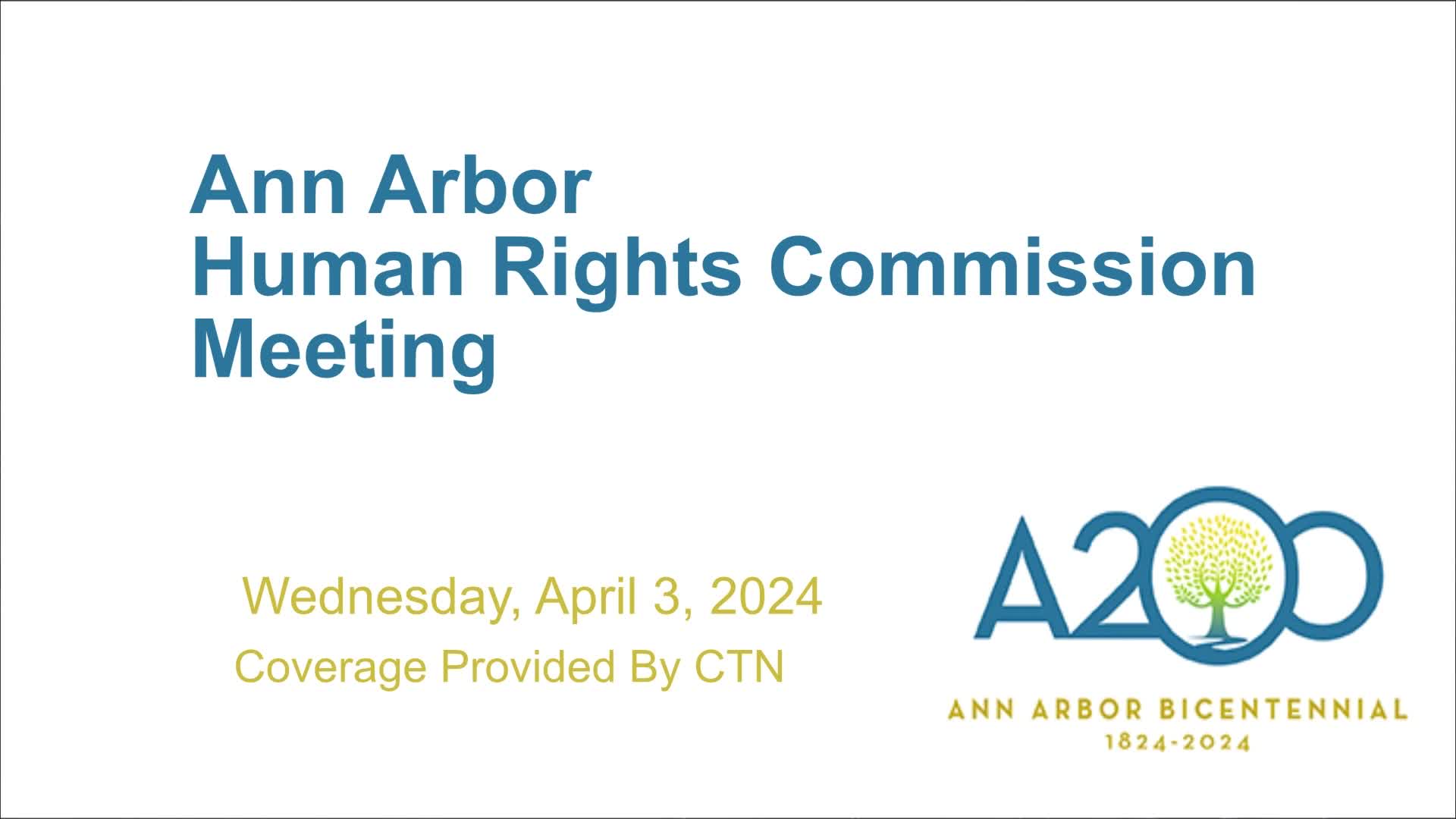 Thumbnail image for Human Rights Commission Meeting 4/3/24