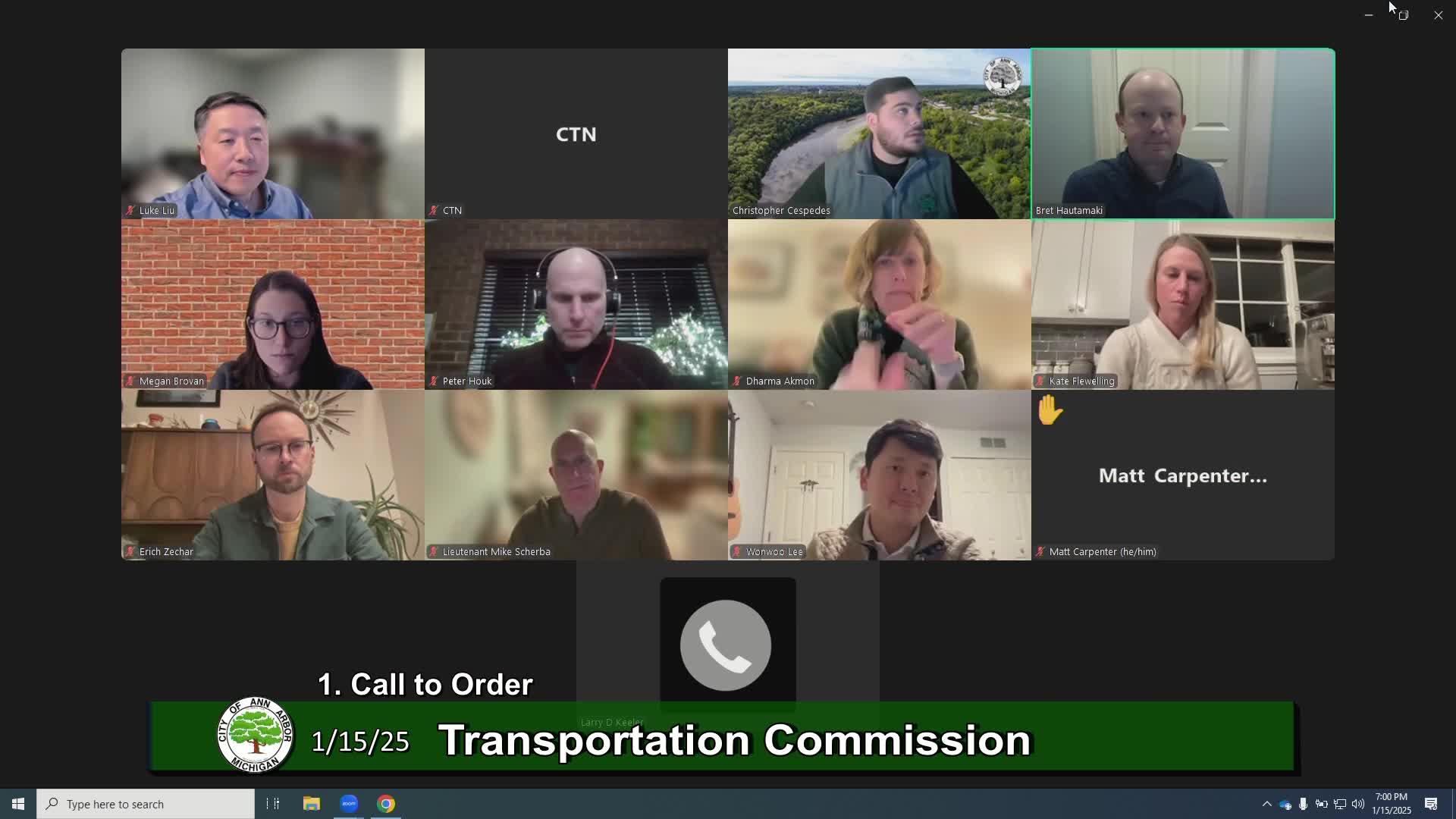 Thumbnail image for Transportation Commission Meeting 1/15/25