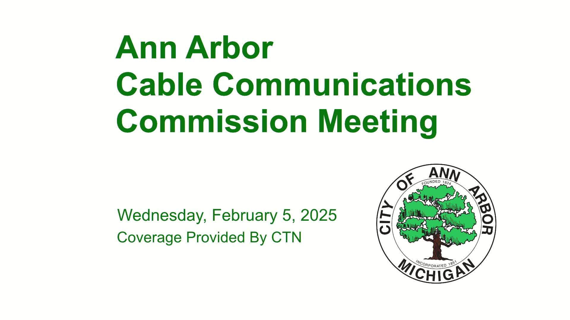 Thumbnail image for Cable Communications Commission Meeting 2/5/25