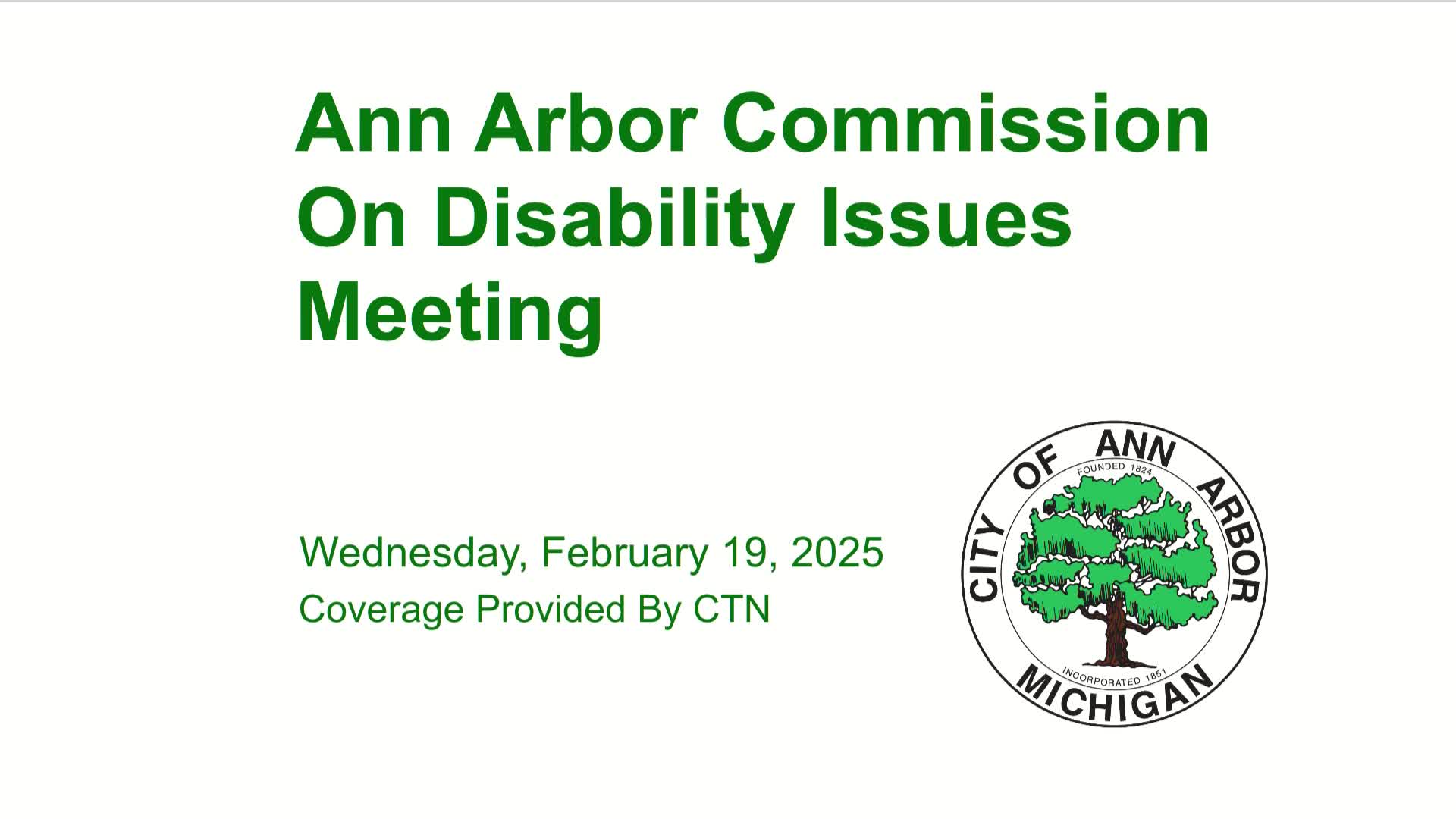 Thumbnail image for Commission on Disability Issues Meeting 2/19/25