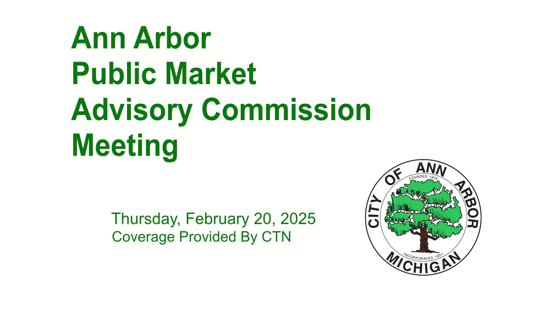 Thumbnail image for Public Market Advisory Commission Meeting 2/20/25