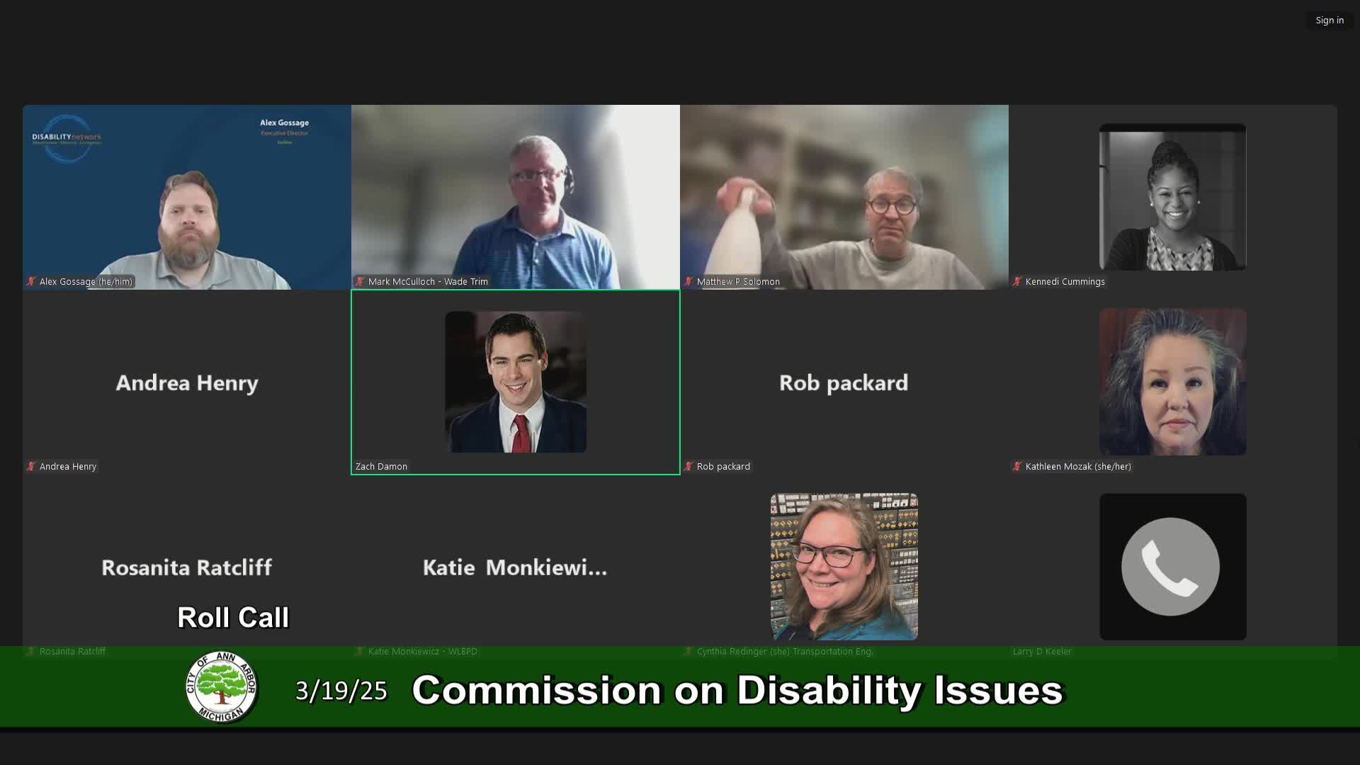 Thumbnail image for Commission on Disability Issues Meeting 3/19/25