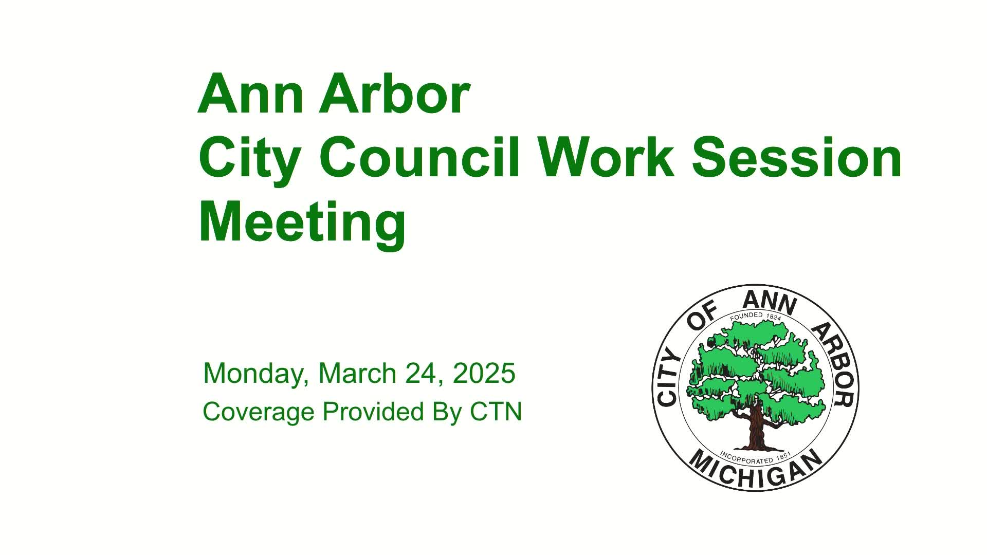 Thumbnail image for City Council Work Session 3/24/25