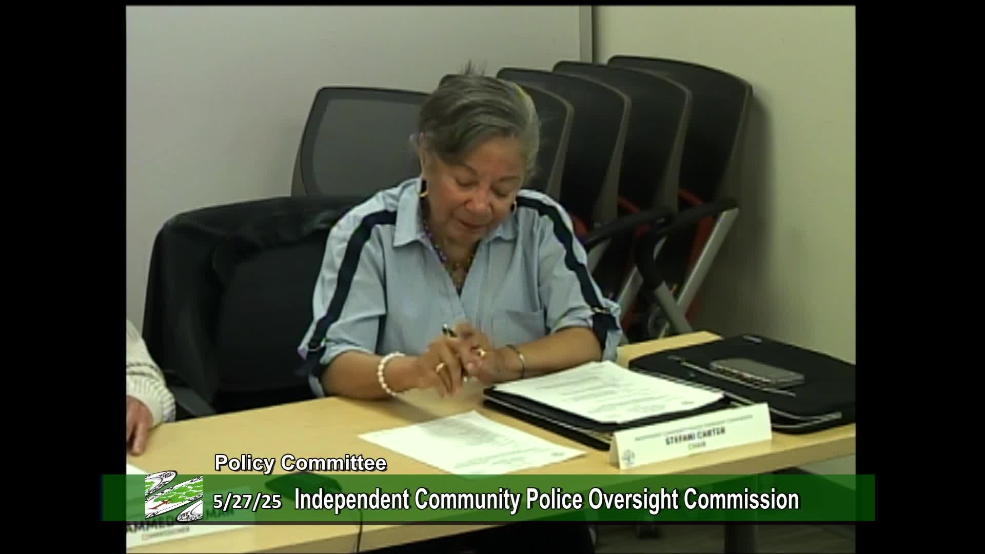 Thumbnail image for Independent Community Police Oversight Commission Meeting 5/27/25