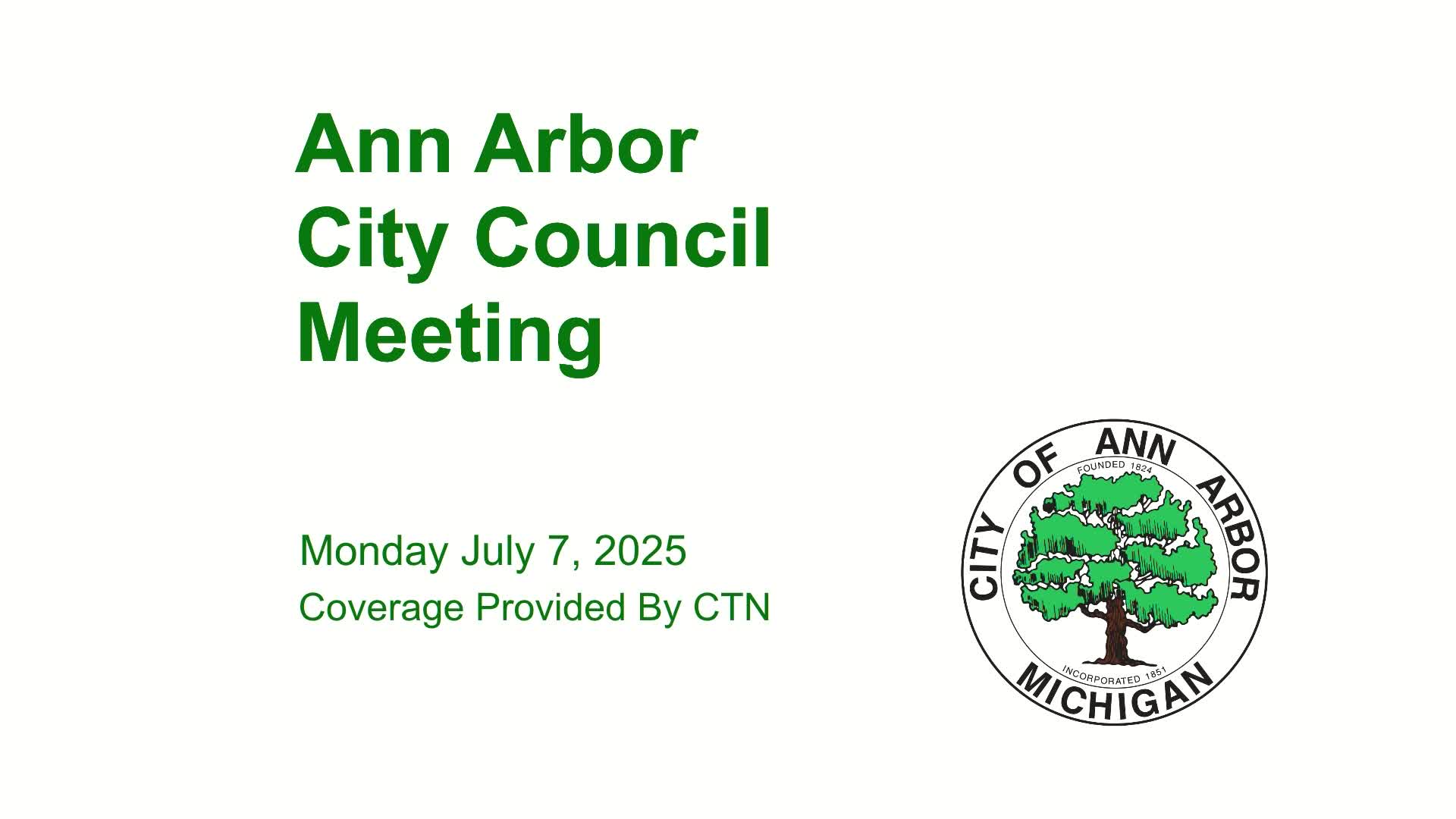 Thumbnail image for City Council Meeting 7/7/25