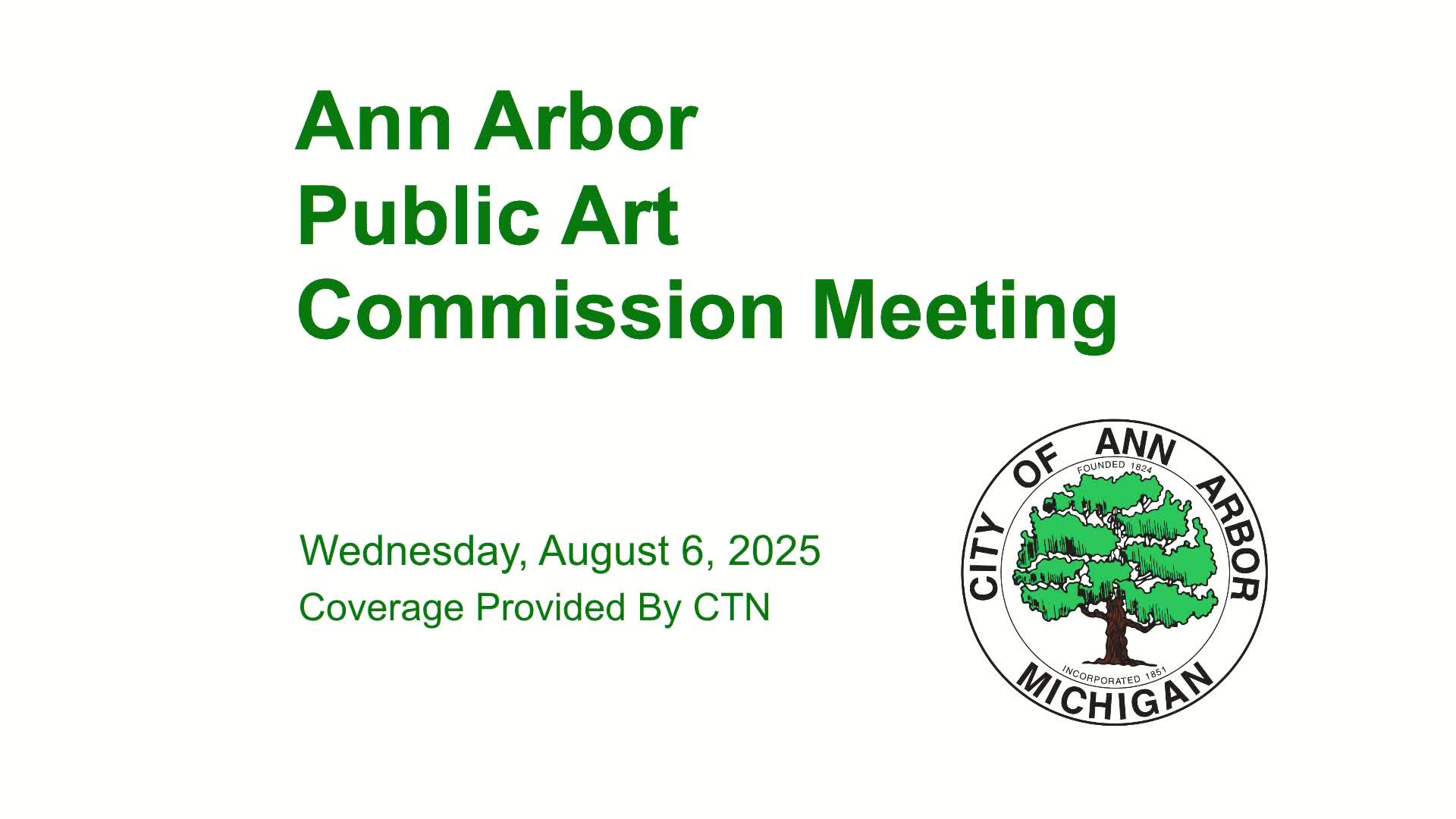 Thumbnail image for Public Art Commission Meeting 8/6/25