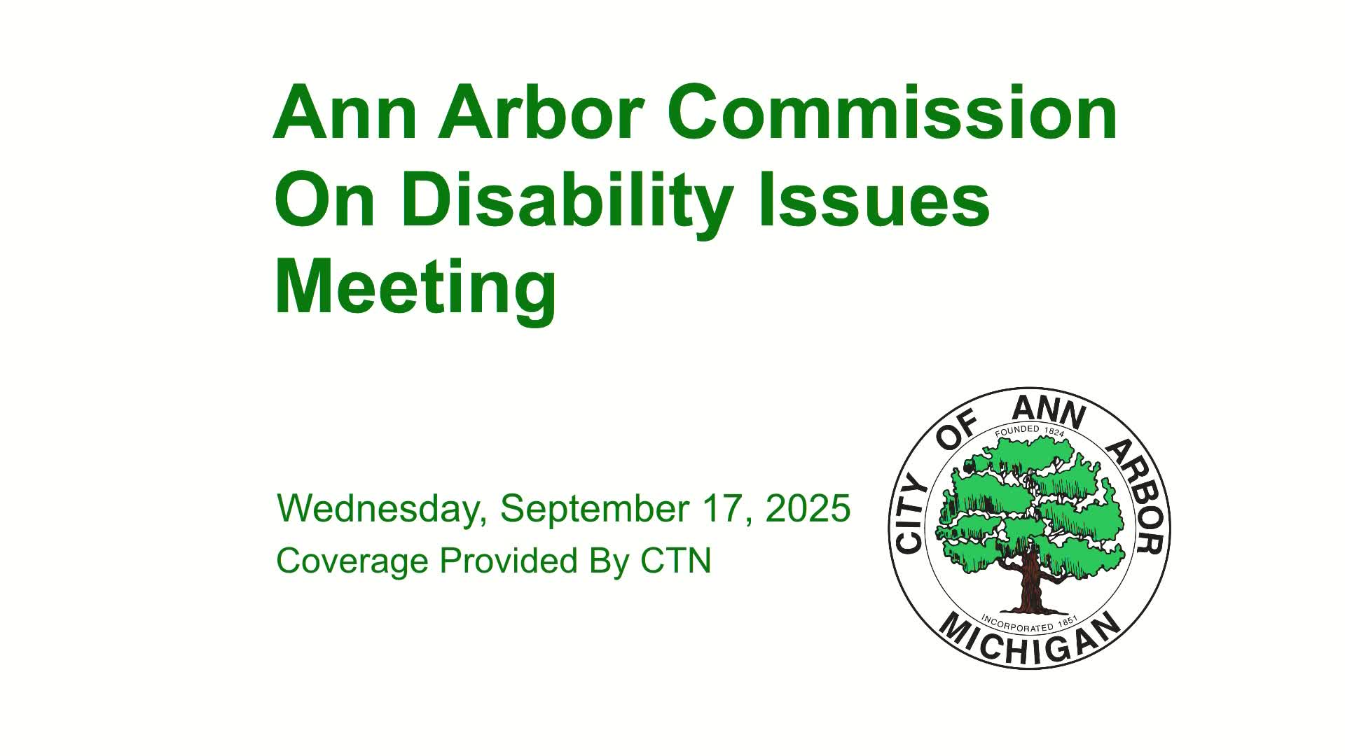 Thumbnail image for Commission on Disability Issues Meeting 9/17/25