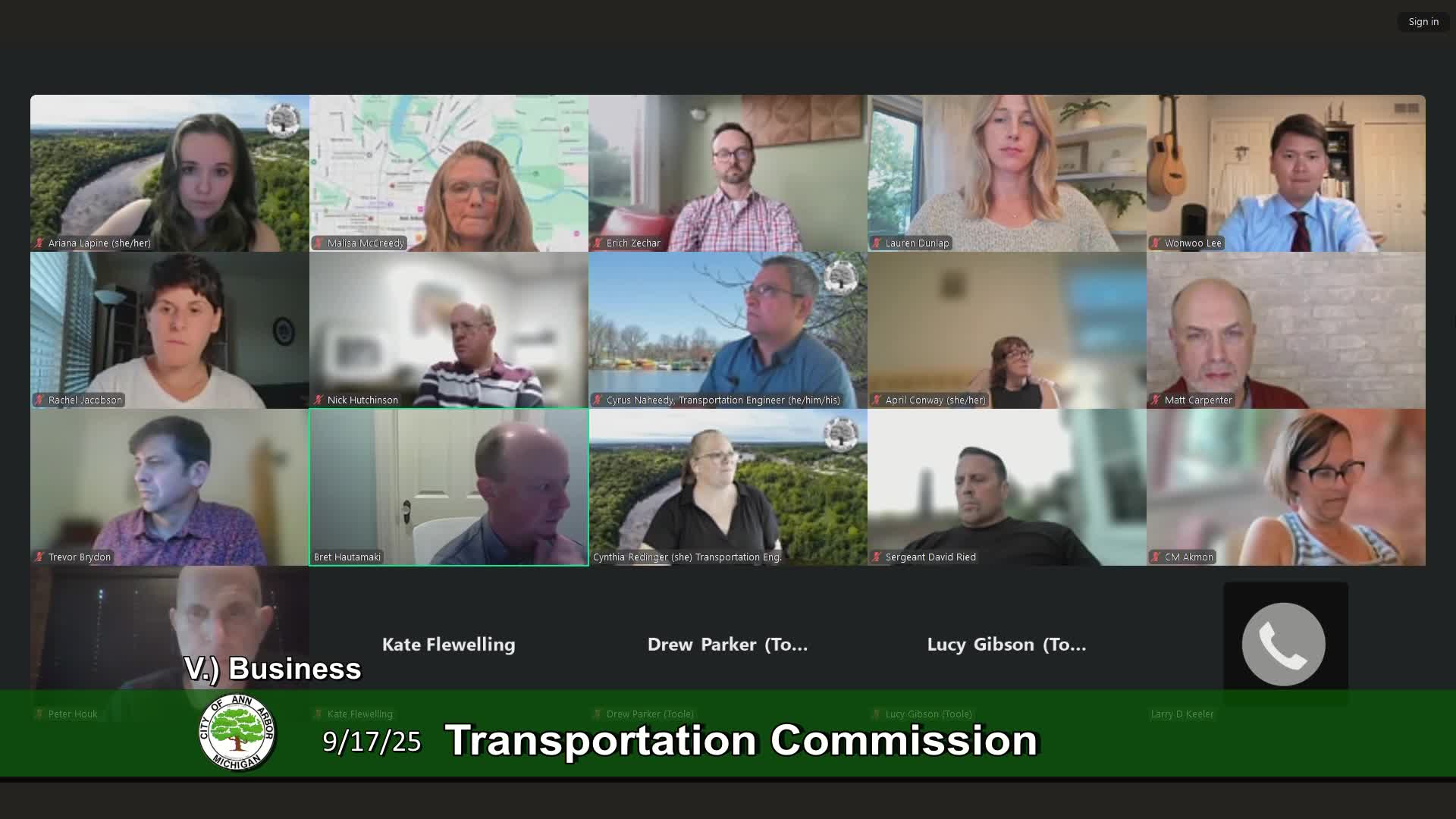 Thumbnail image for Transportation Commission Meeting 9/17/25