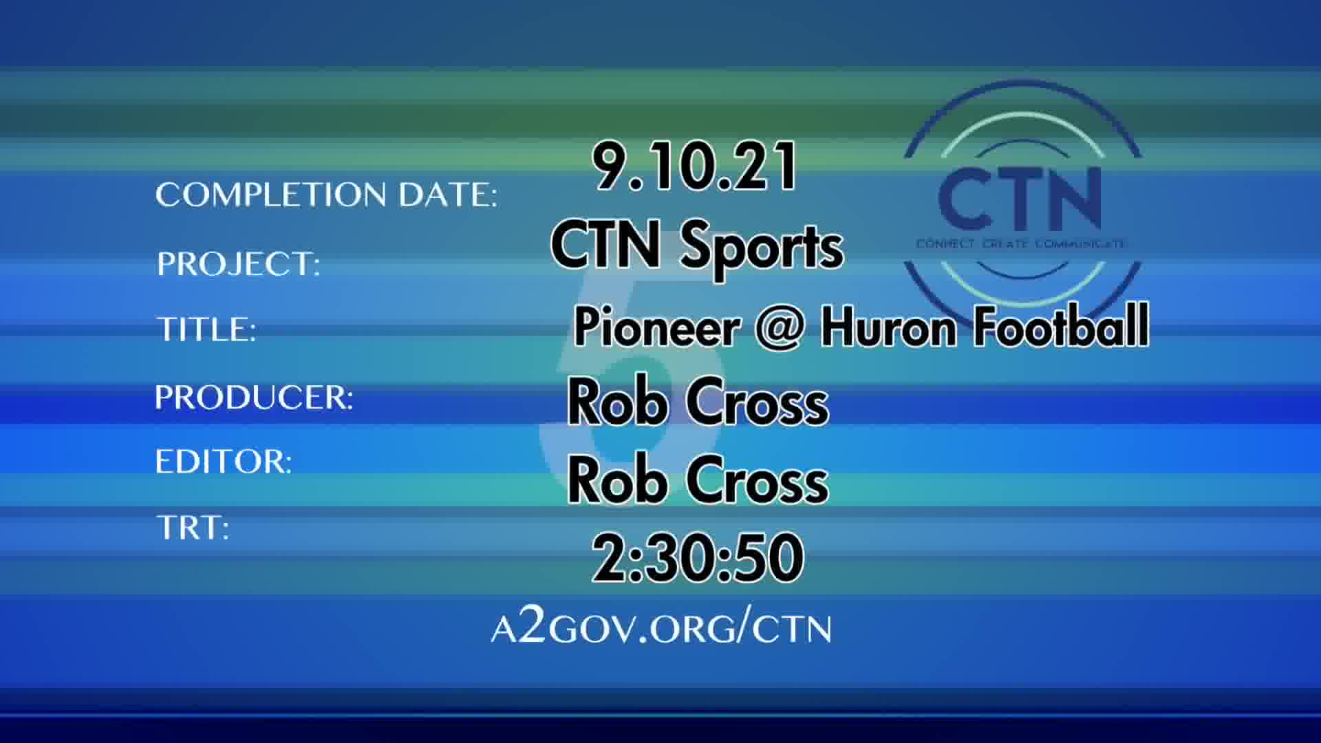 Thumbnail image for High School Football: Pioneer at Huron 9/10/21