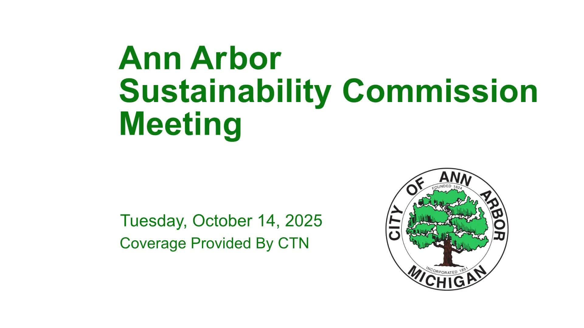 Thumbnail image for Sustainability Commission Meeting 10/14/25