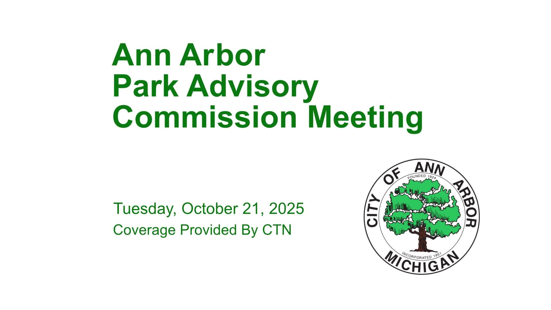 Thumbnail image for Park Advisory Commission Meeting 10/21/25