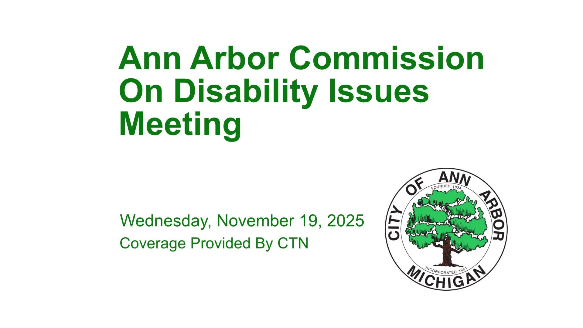 Thumbnail image for Commission on Disability Issues Meeting 11/19/25