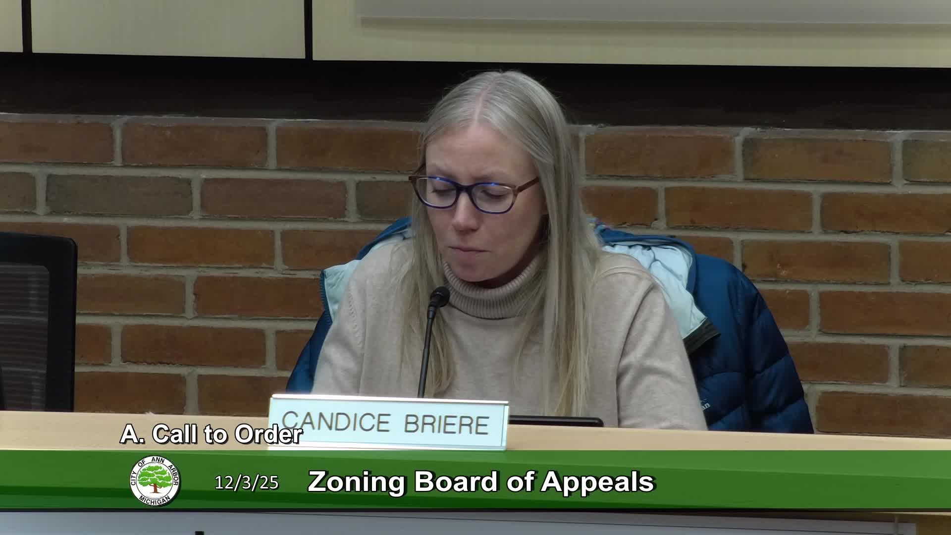 Thumbnail image for Zoning Board of Appeals Meeting 12/3/25