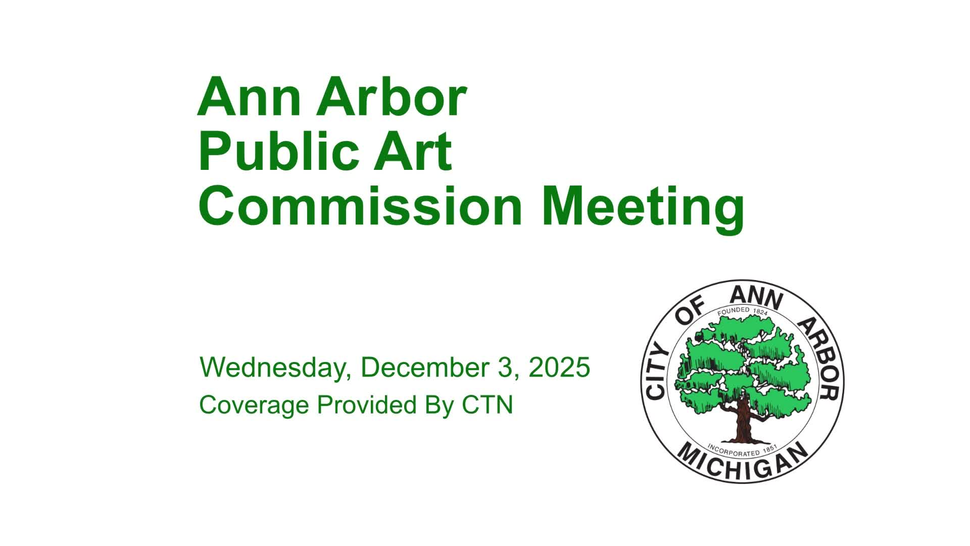 Thumbnail image for Public Art Commission Meeting 12/3/25