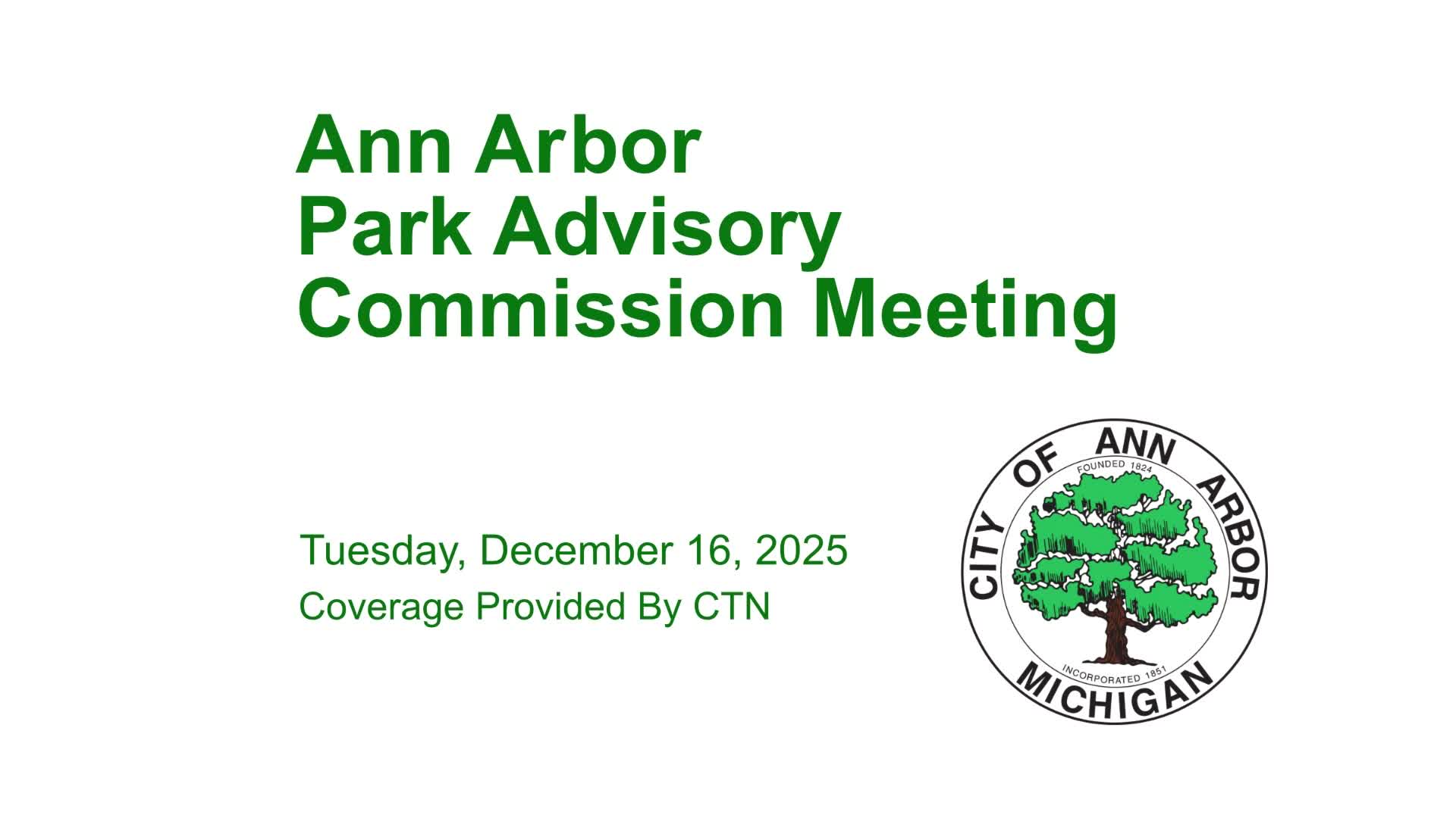 Thumbnail image for Park Advisory Commission Meeting 12/16/25