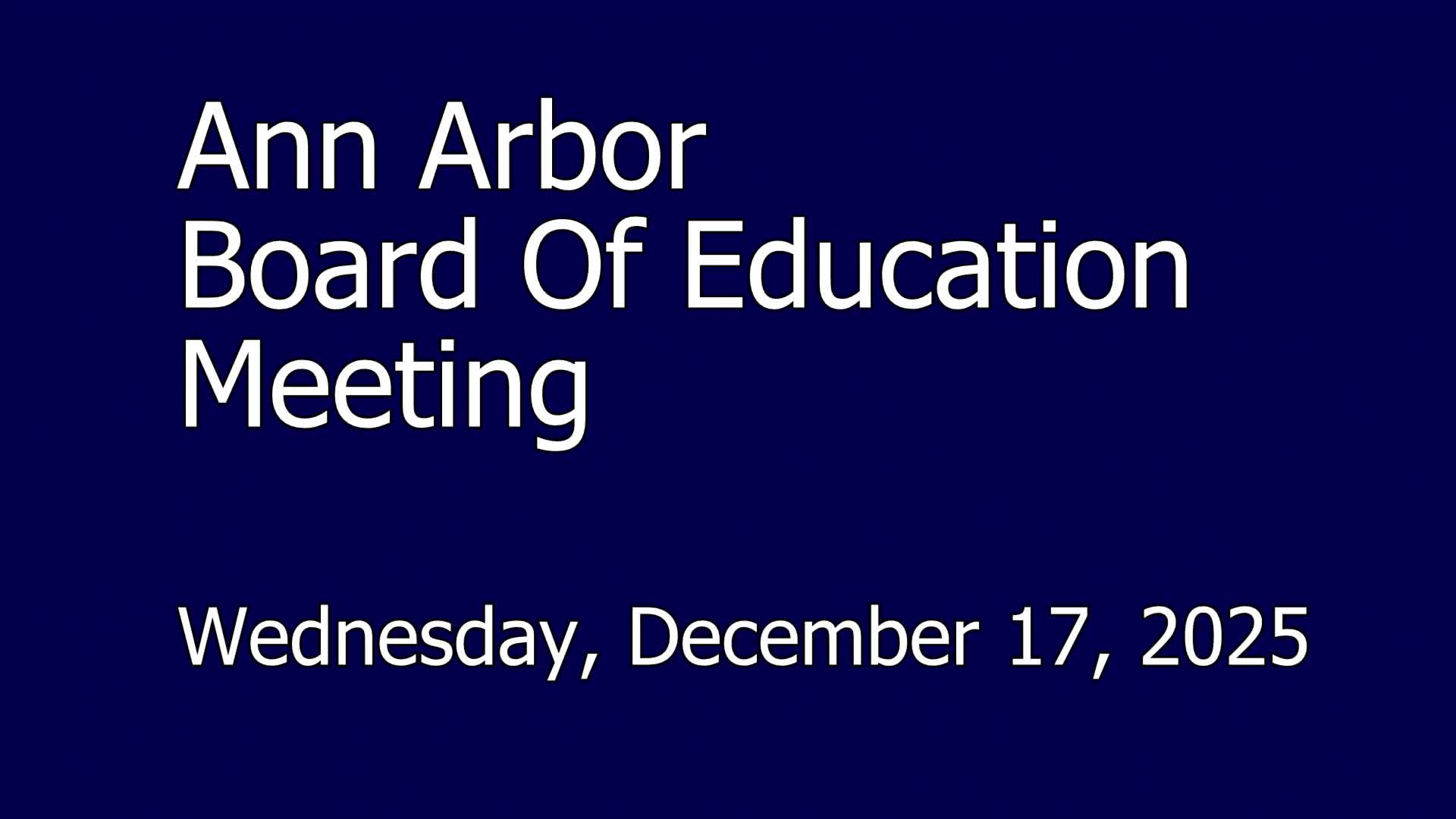 Thumbnail image for Board of Education Meeting 12/17/25