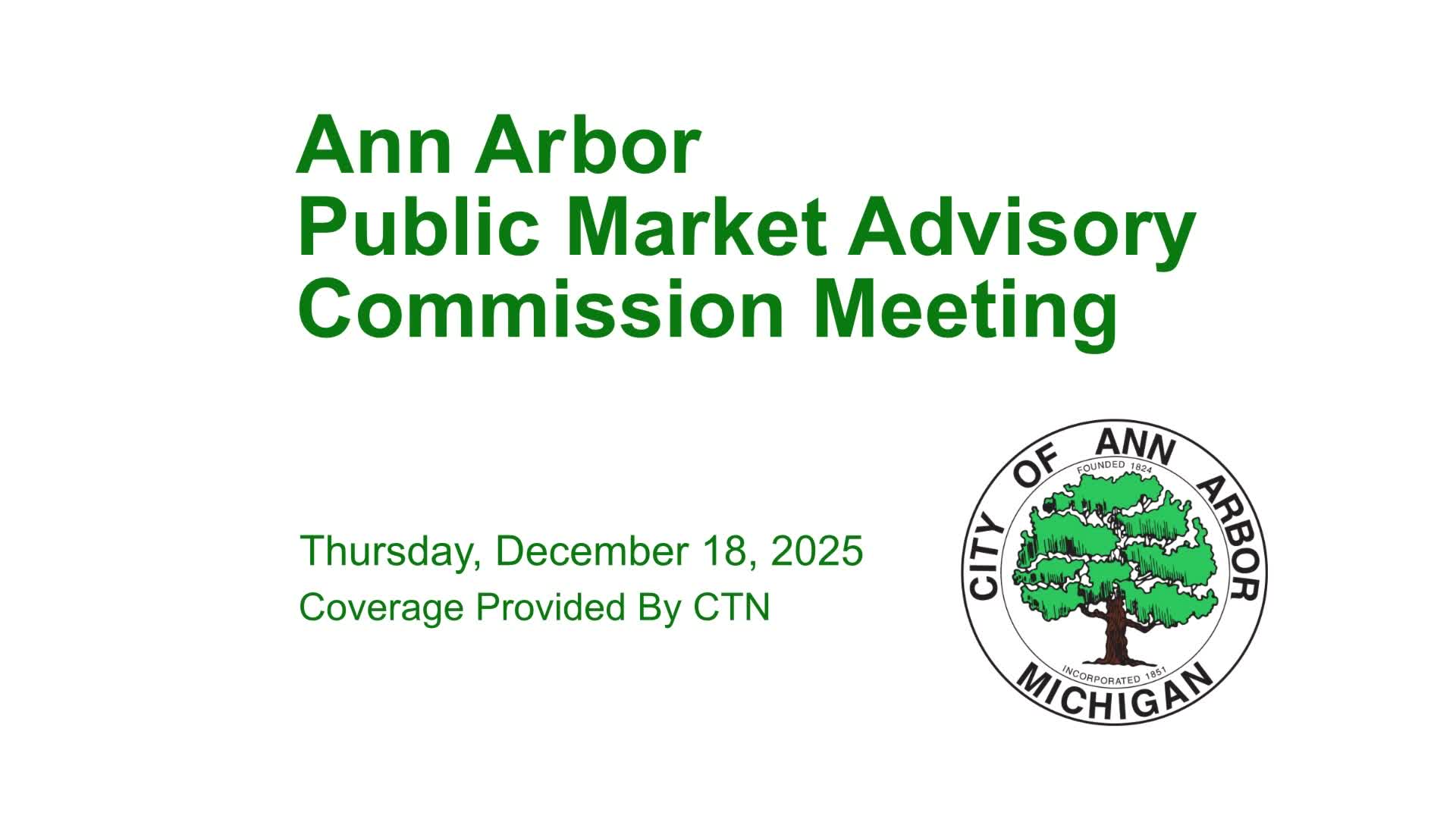 Thumbnail image for Public Market Advisory Commission Meeting 12/18/25