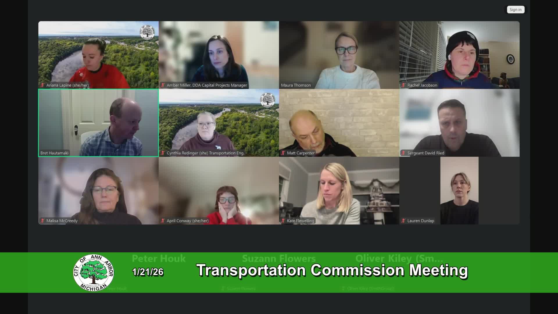 Transportation Commission Meeting 1/21/26