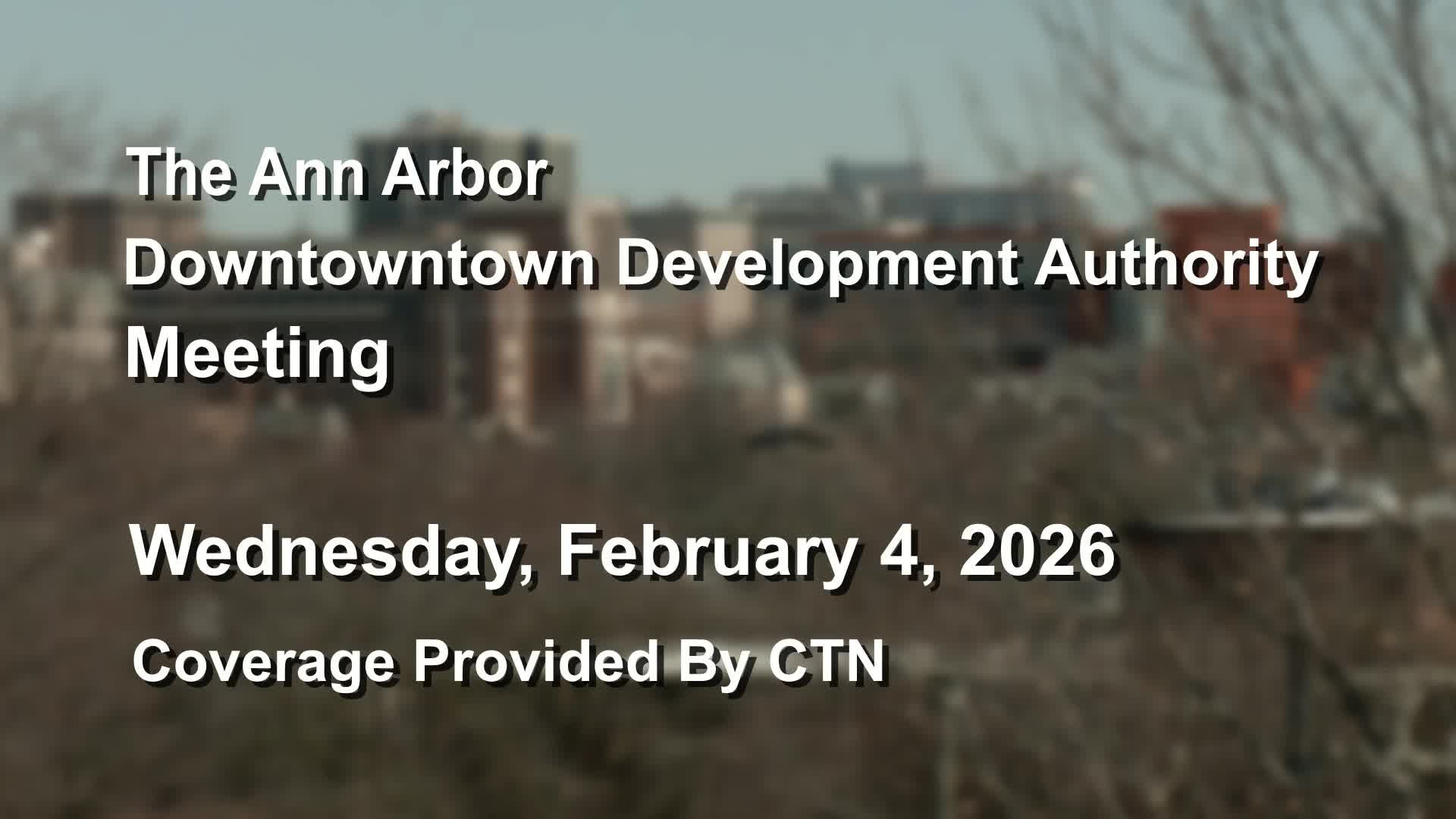 Downtown Development Authority Meeting 2/4/26