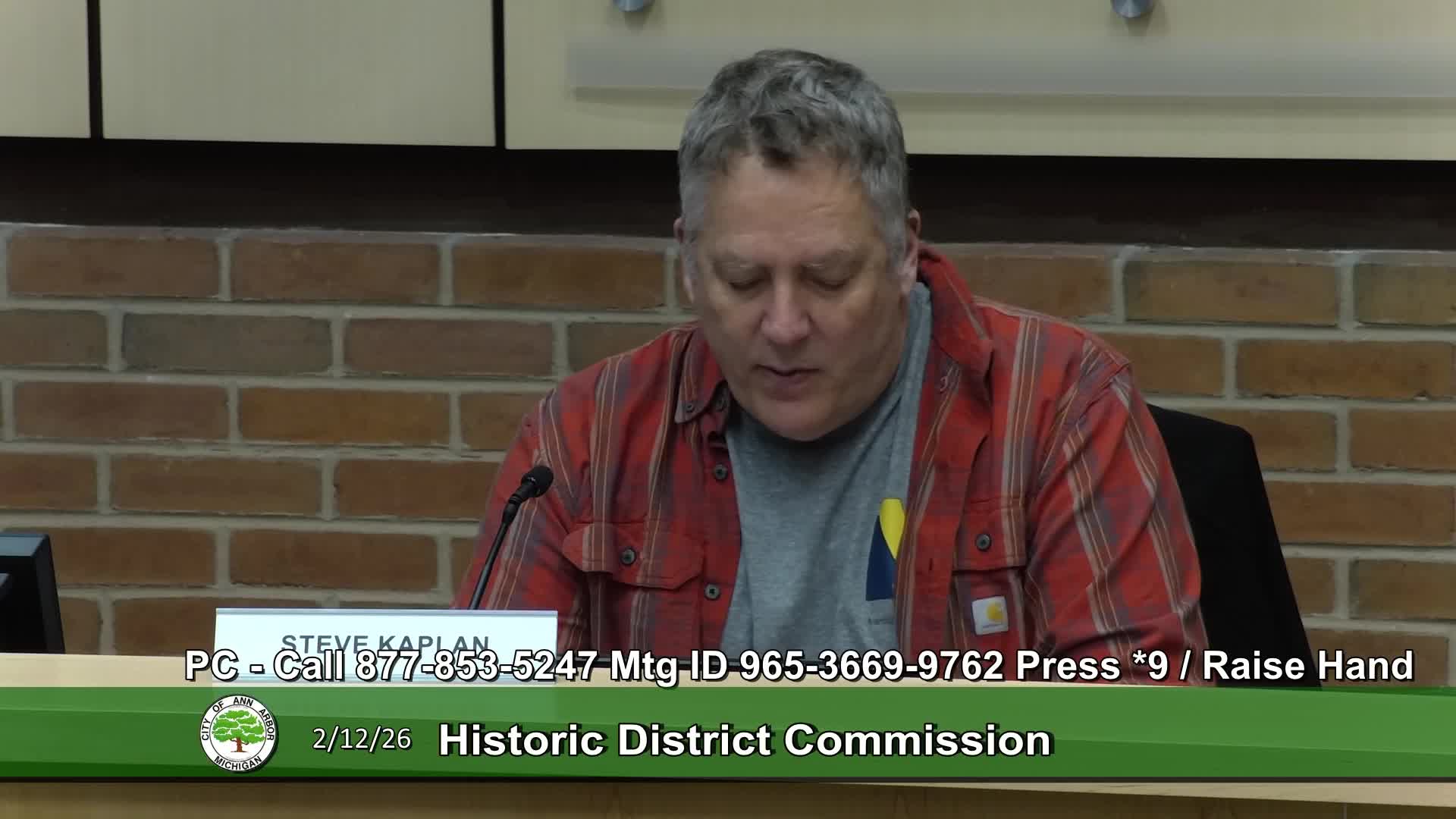 Historic District Commission Meeting 2/12/26